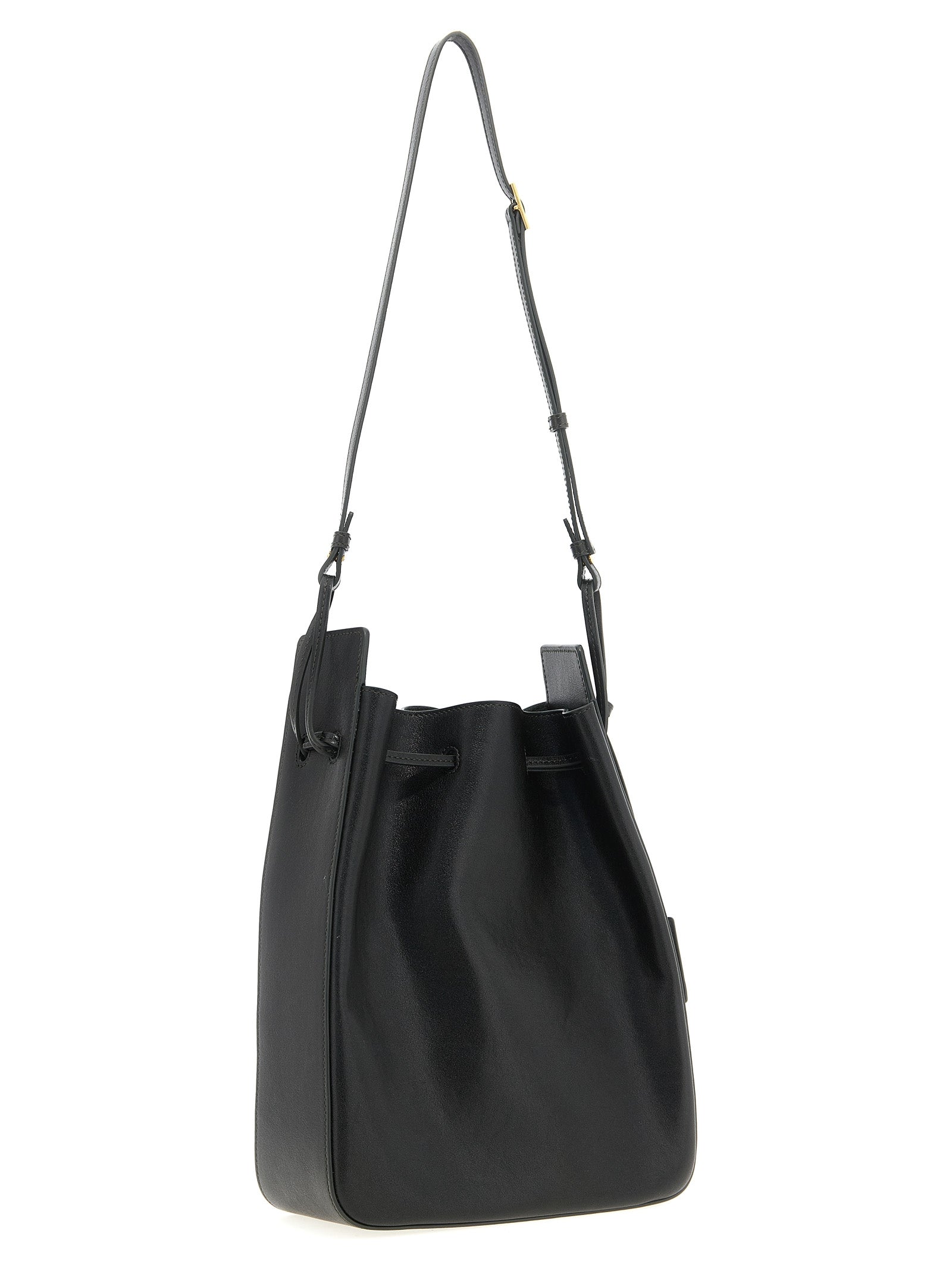 Saint Laurent Women Large Leather Bucket Bag SAINT LAURENT