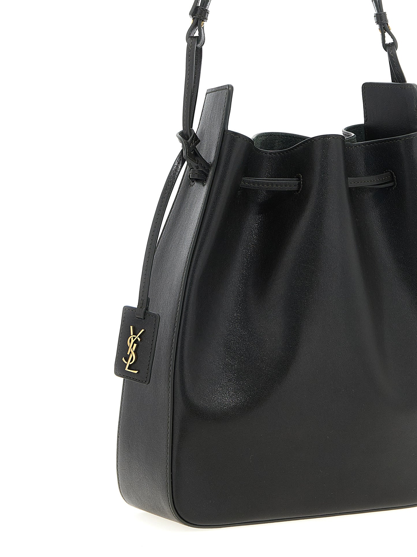 Saint Laurent Women Large Leather Bucket Bag SAINT LAURENT