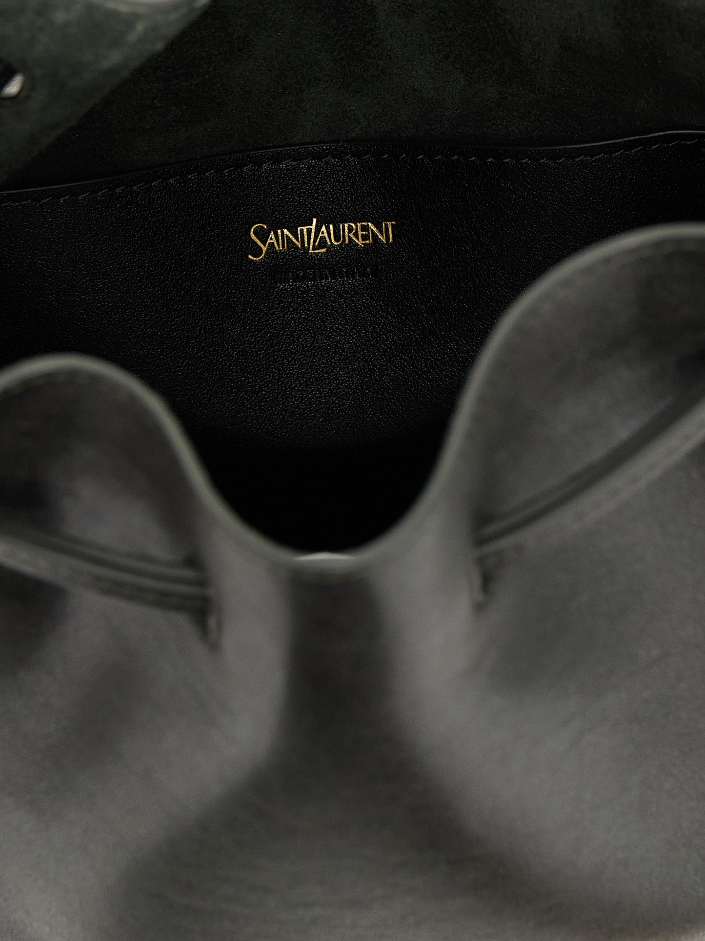 Saint Laurent Women Large Leather Bucket Bag SAINT LAURENT