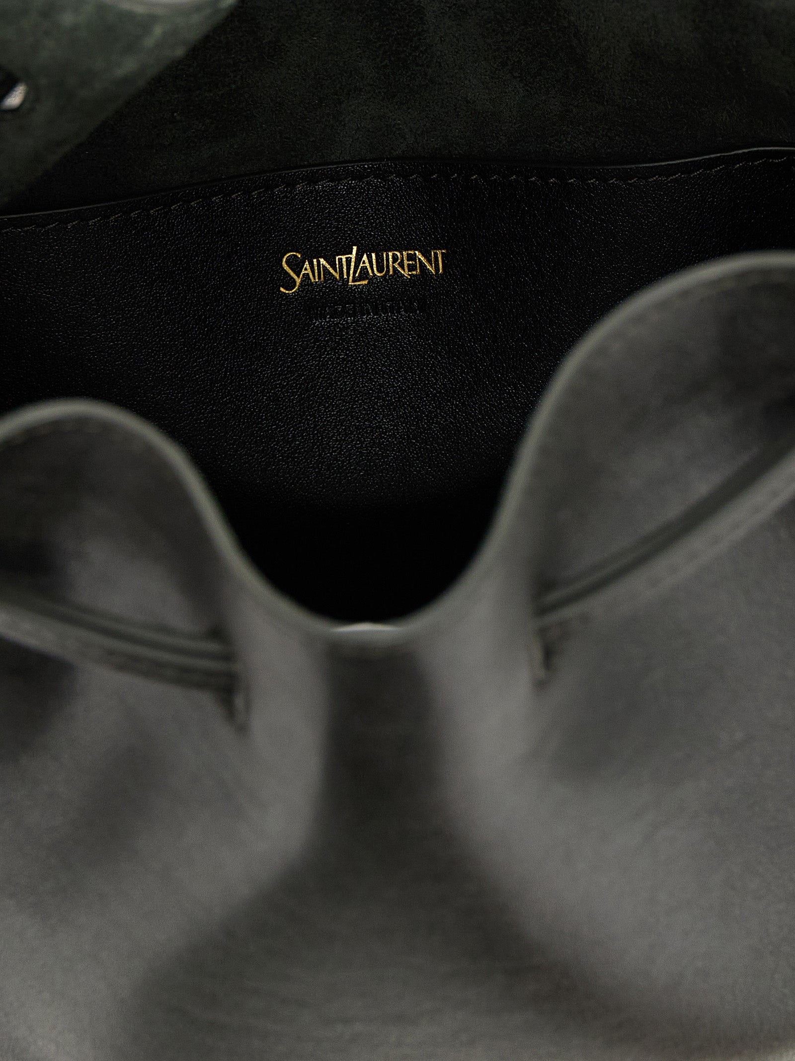 Saint Laurent Women Large Leather Bucket Bag SAINT LAURENT