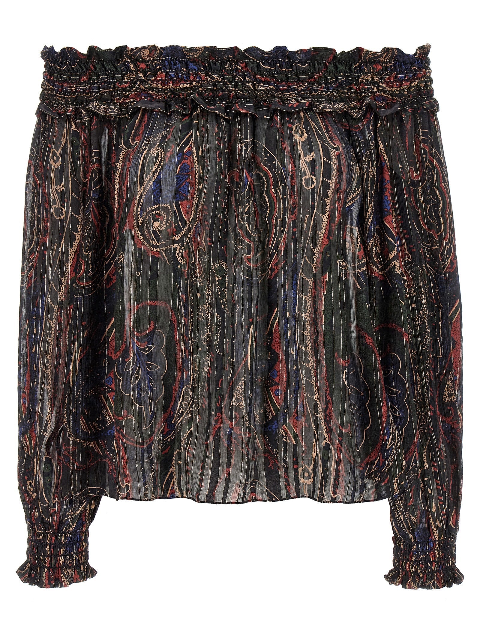 Saint Laurent Women Smock Stitch Blouse SAINT LAURENT