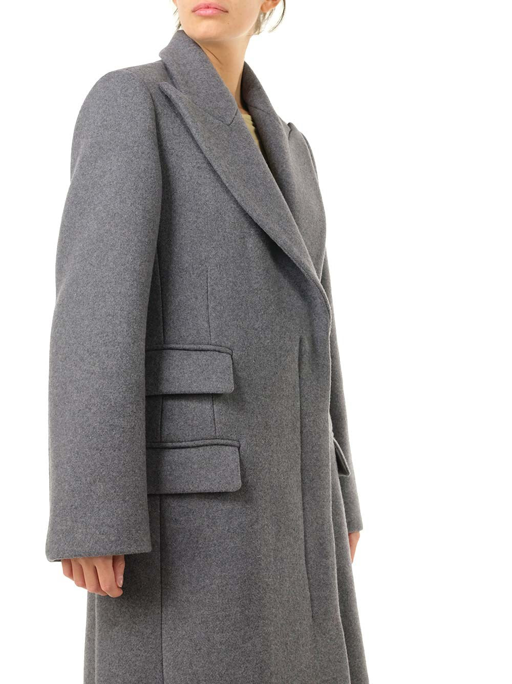 Loewe Women Wool And Cashmere Long Coat LOEWE