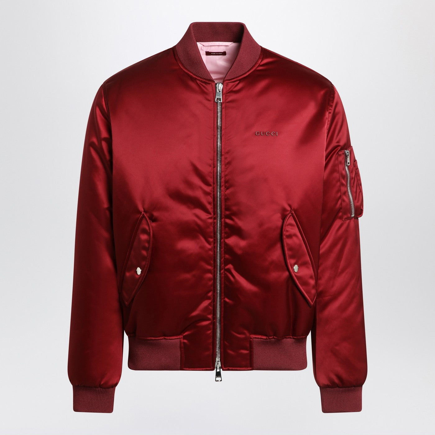 Gucci Rosso Ancora Bomber In Heavy Nylon Canvas Men GUCCI