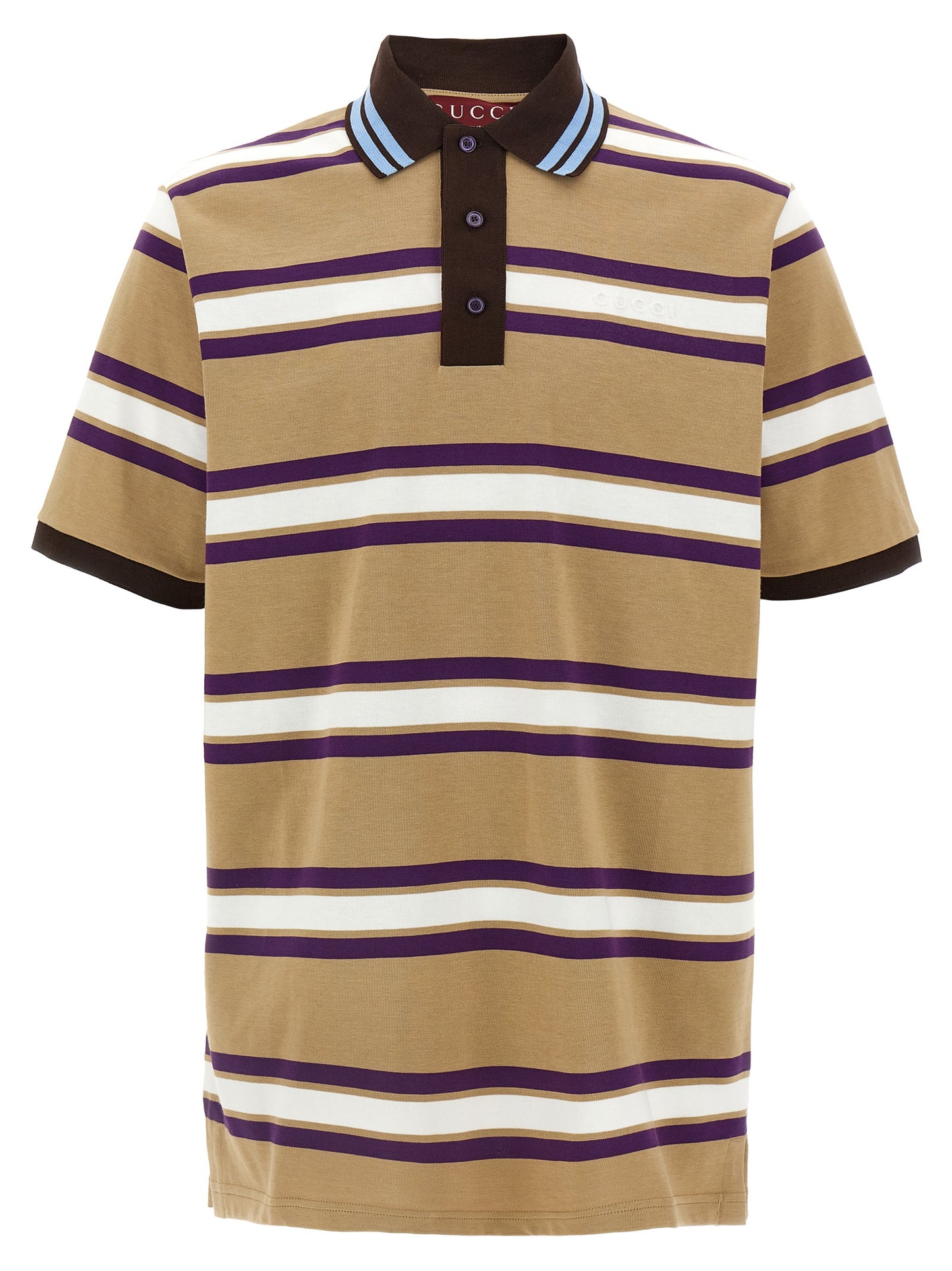Gucci Men Embossed Logo Polo Shirt GUCCI