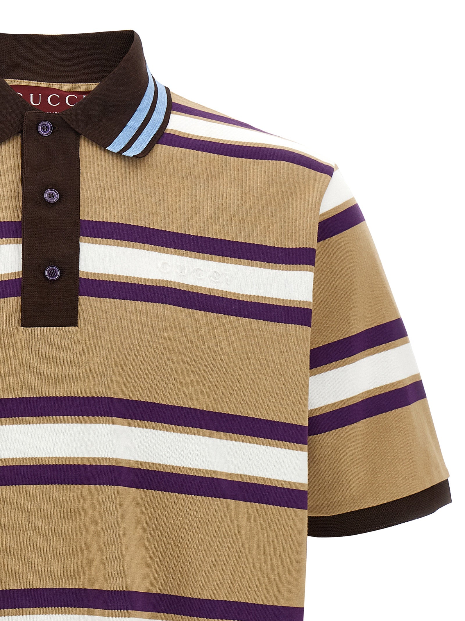 Gucci Men Embossed Logo Polo Shirt GUCCI