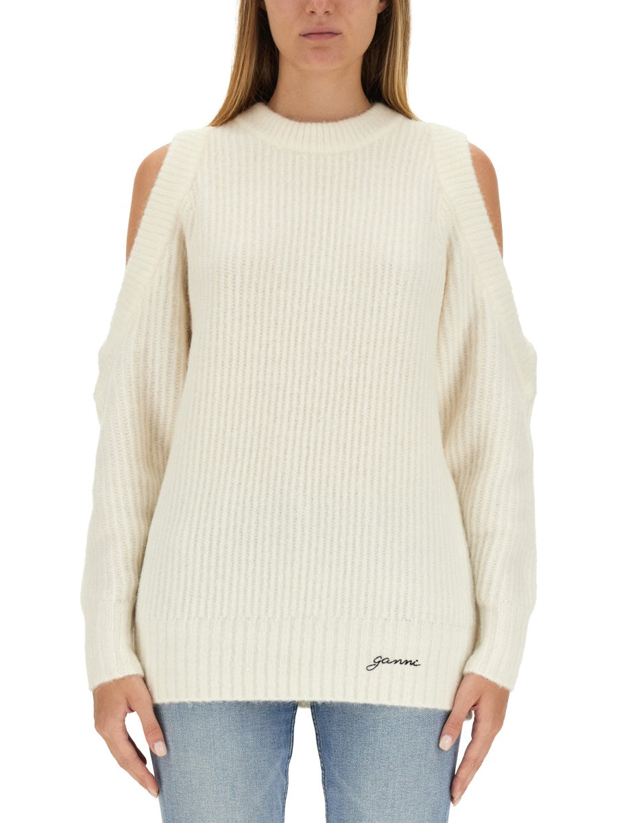 Ganni Women Jersey With Logo GANNI