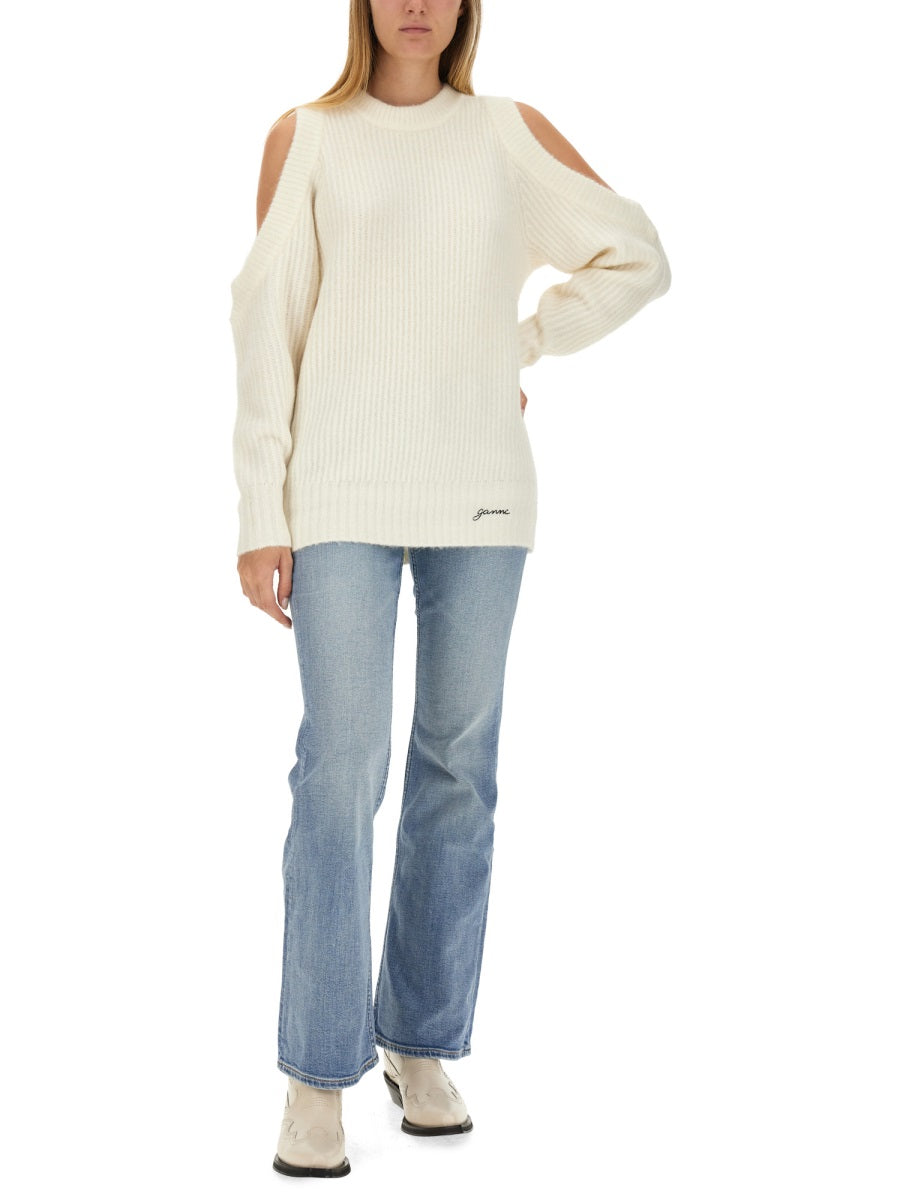 Ganni Women Jersey With Logo GANNI