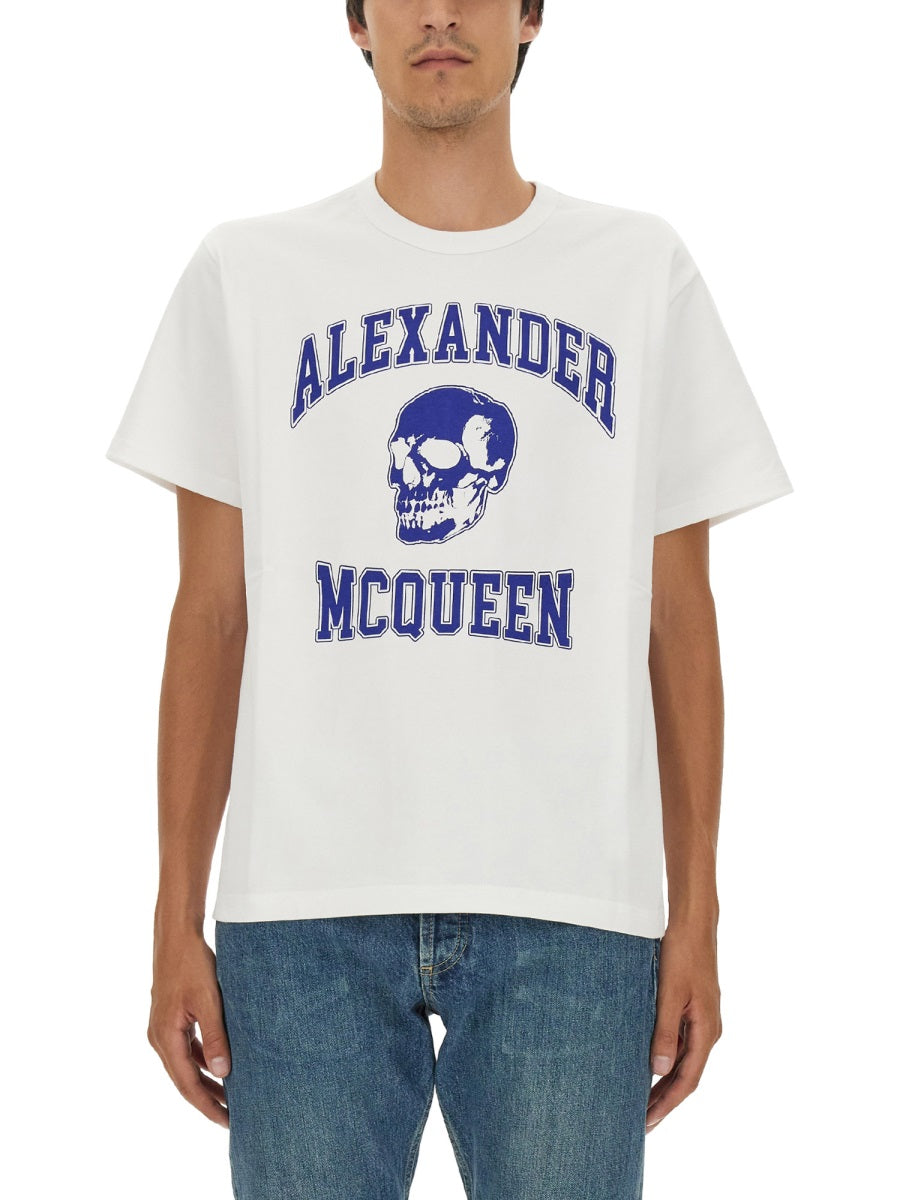 Alexander Mcqueen Men Skull Logo T-Shirt ALEXANDER MCQUEEN