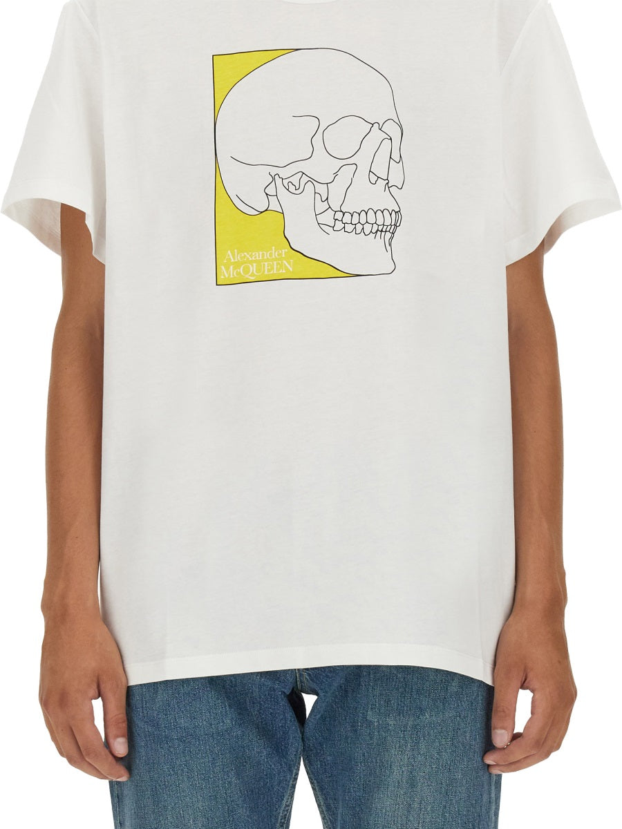 Alexander Mcqueen Men Skull Print T-Shirt ALEXANDER MCQUEEN