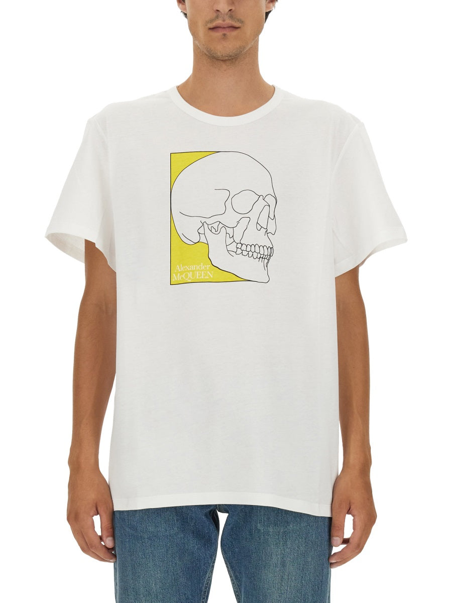 Alexander Mcqueen Men Skull Print T-Shirt ALEXANDER MCQUEEN