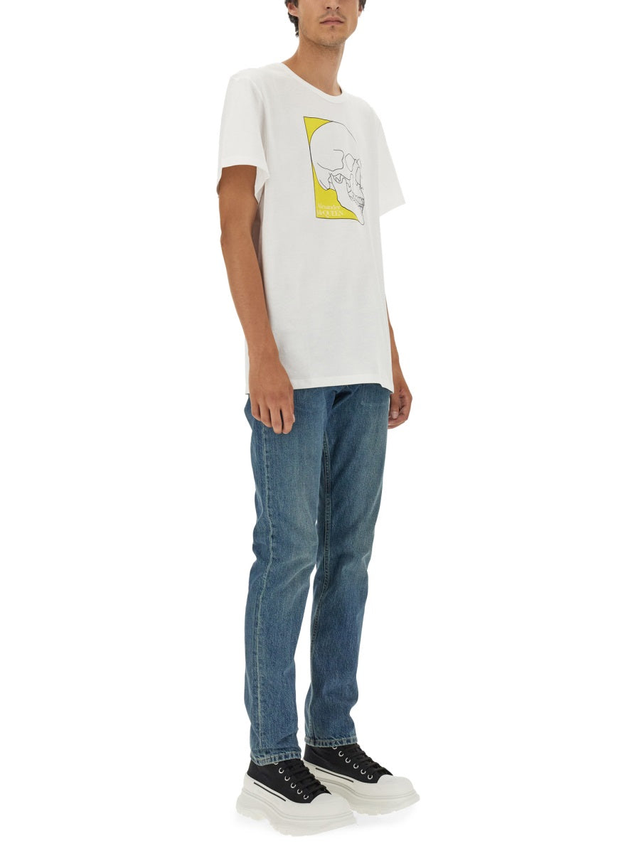 Alexander Mcqueen Men Skull Print T-Shirt ALEXANDER MCQUEEN