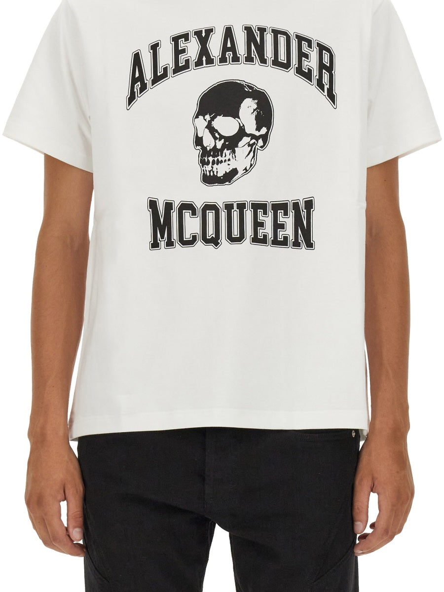 Alexander Mcqueen Men Skull Logo T-Shirt ALEXANDER MCQUEEN