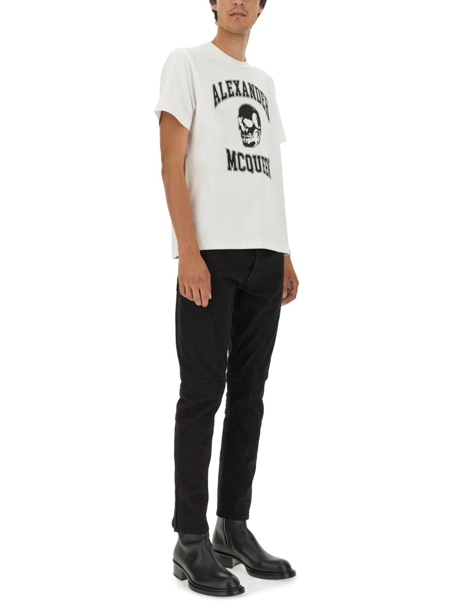 Alexander Mcqueen Men Skull Logo T-Shirt ALEXANDER MCQUEEN
