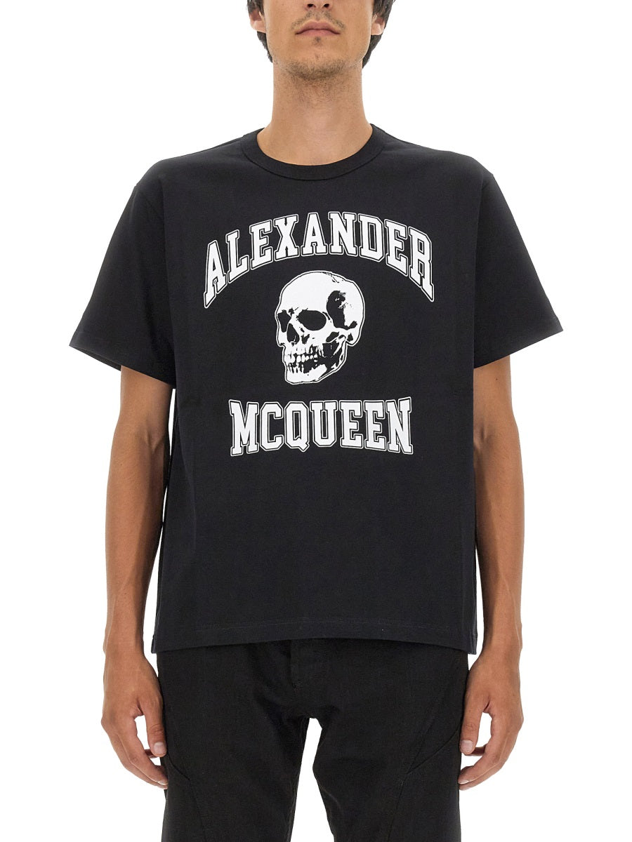 Alexander Mcqueen Men Skull Logo T-Shirt ALEXANDER MCQUEEN