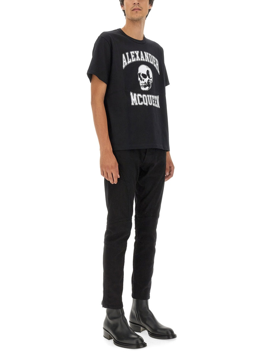 Alexander Mcqueen Men Skull Logo T-Shirt ALEXANDER MCQUEEN
