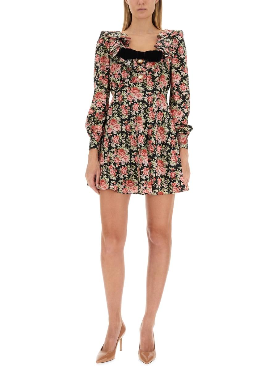 Alessandra Rich Women Alessandra Rich Women Flower Print Mini Dress ALESSANDRA RICH