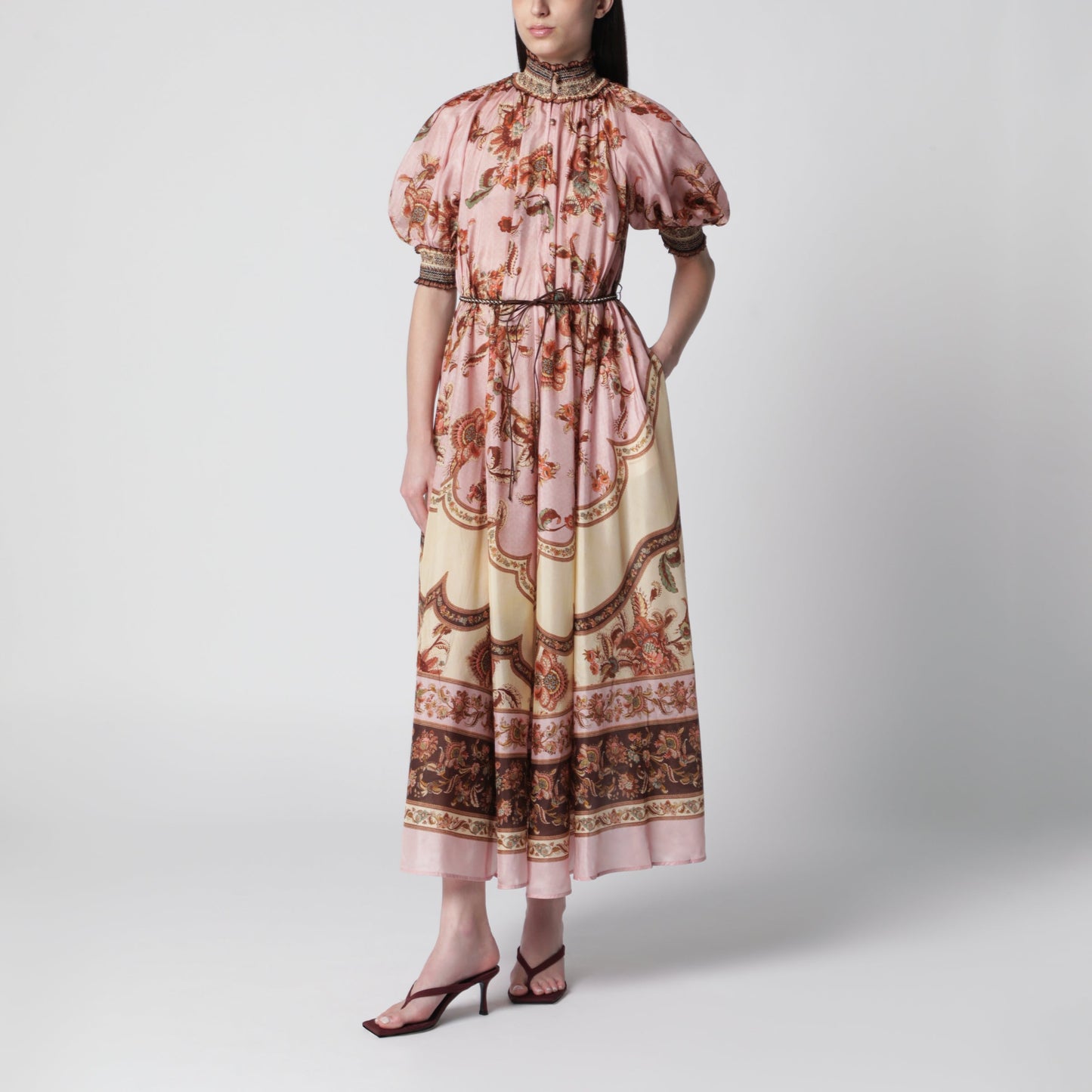 Zimmermann Purple Aster Puff-Sleeve Maxi Dress Women ZIMMERMANN