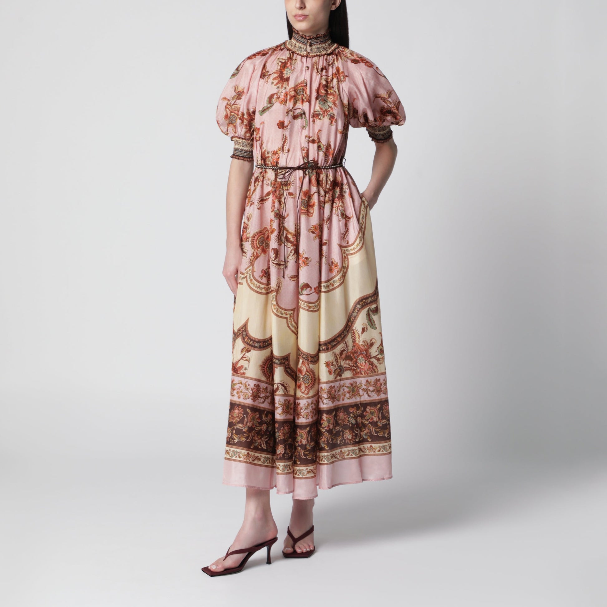 Zimmermann Purple Aster Puff-Sleeve Maxi Dress Women ZIMMERMANN