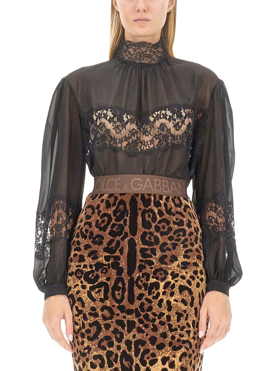 Dolce & Gabbana Women Turtleneck Blouse DOLCE & GABBANA
