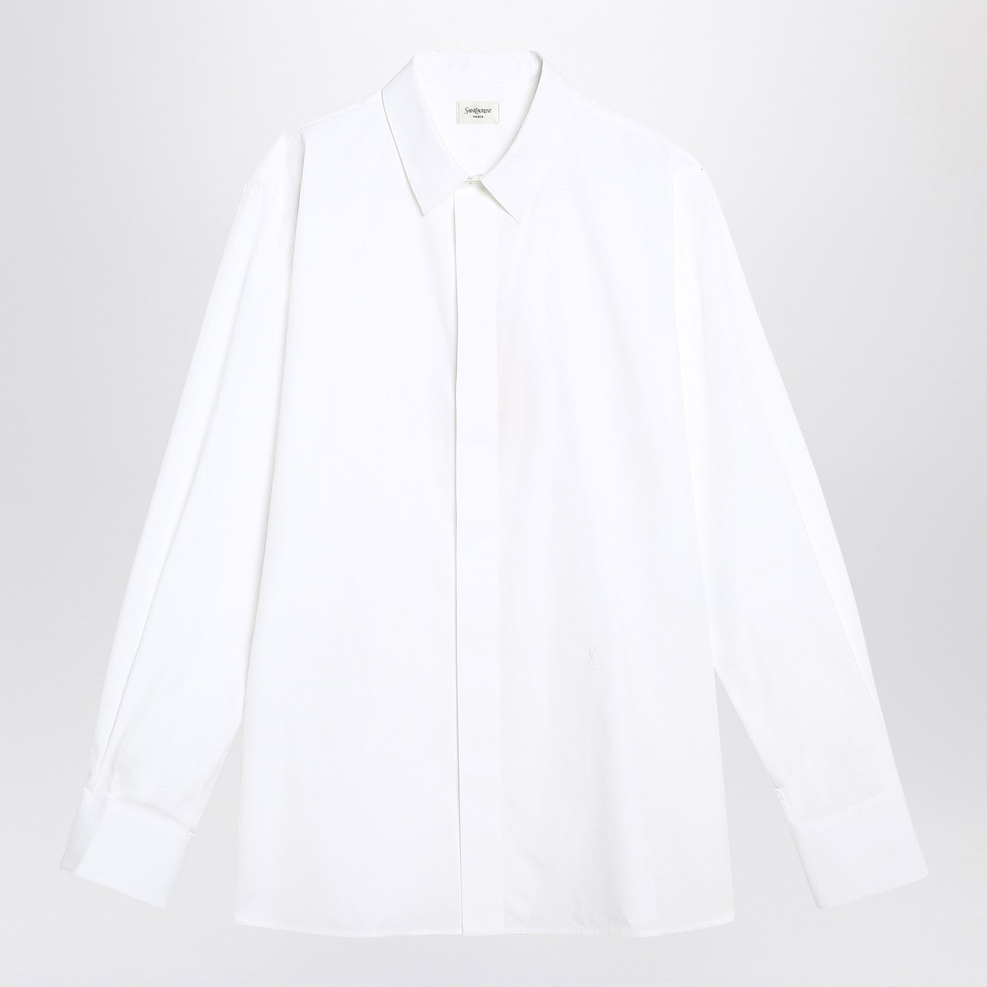 Saint Laurent White Cassandre Shirt In Cotton Men SAINT LAURENT