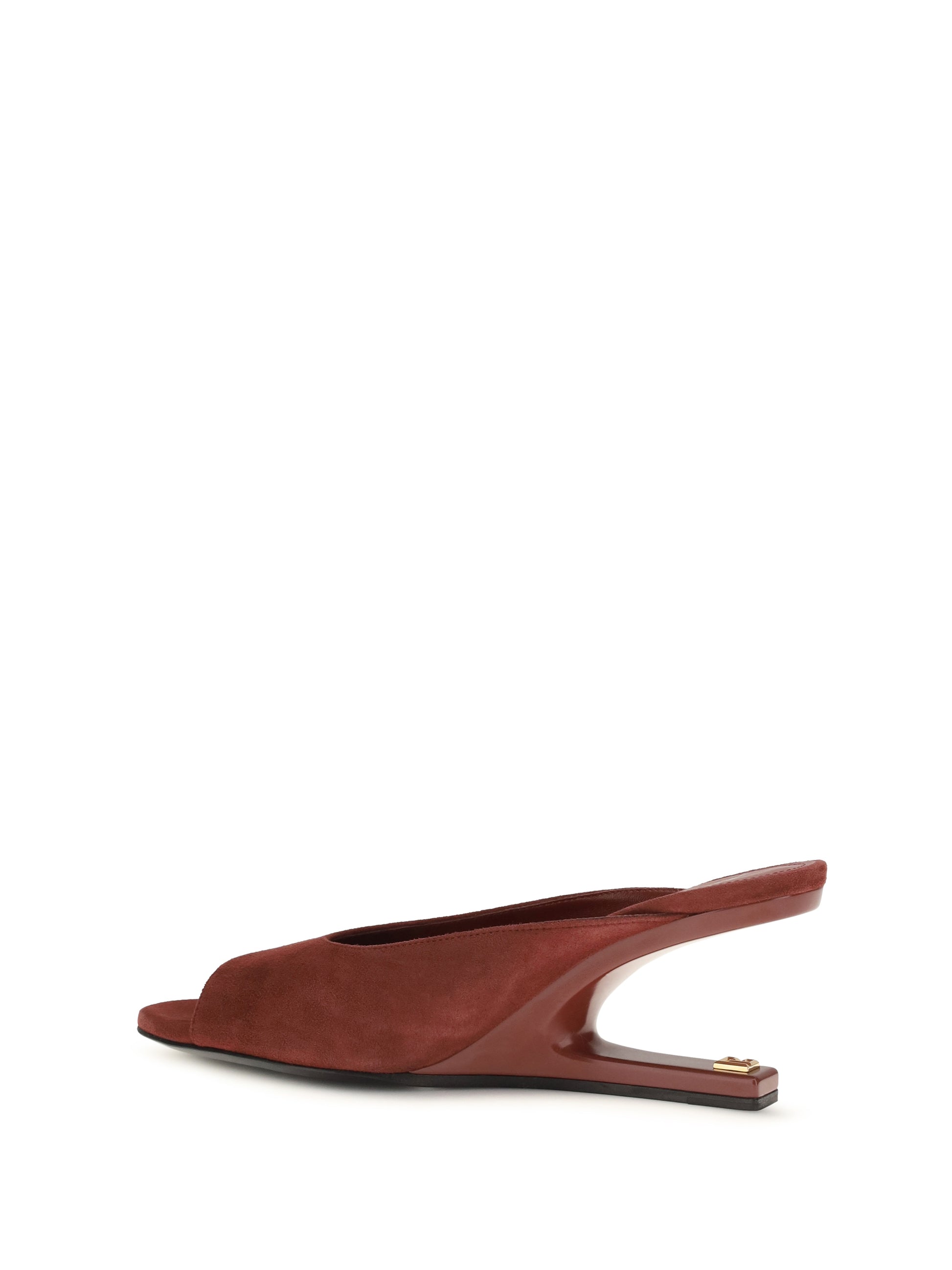 Balmain Women Suede Open-Toe Mules BALMAIN