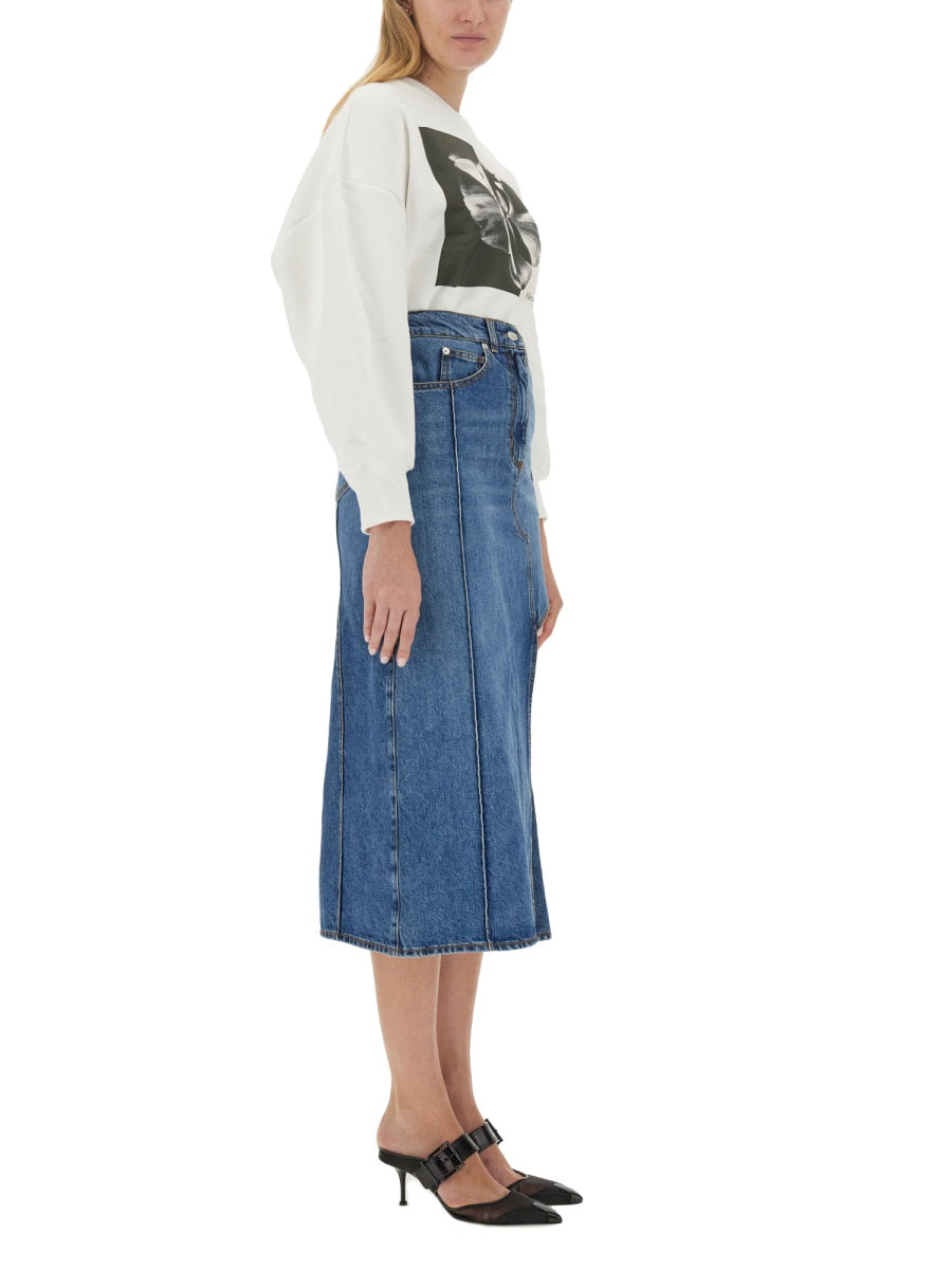 Alexander Mcqueen Women Pencil Skirt With Cut-Out ALEXANDER MCQUEEN