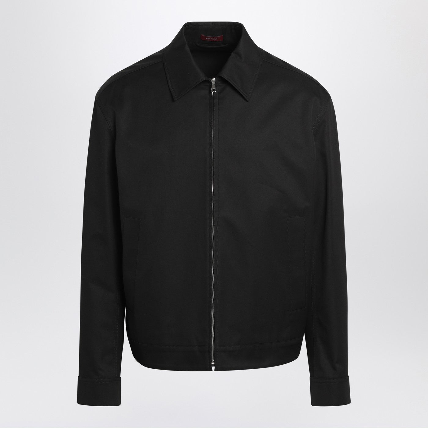 Gucci Black Cotton Twill Jacket With Web Detail Men GUCCI
