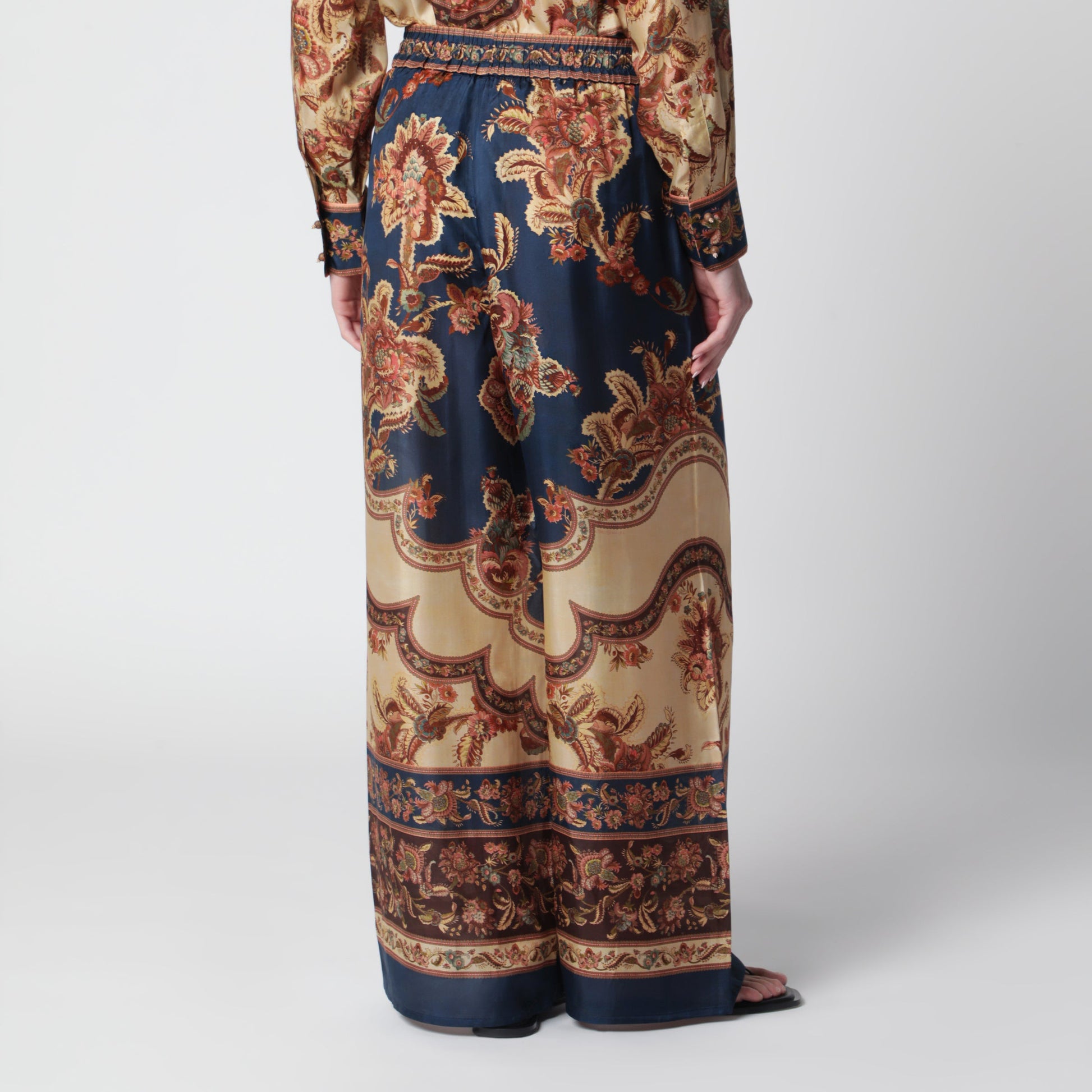 Zimmermann Aster Navy Jacobean Trousers Women ZIMMERMANN