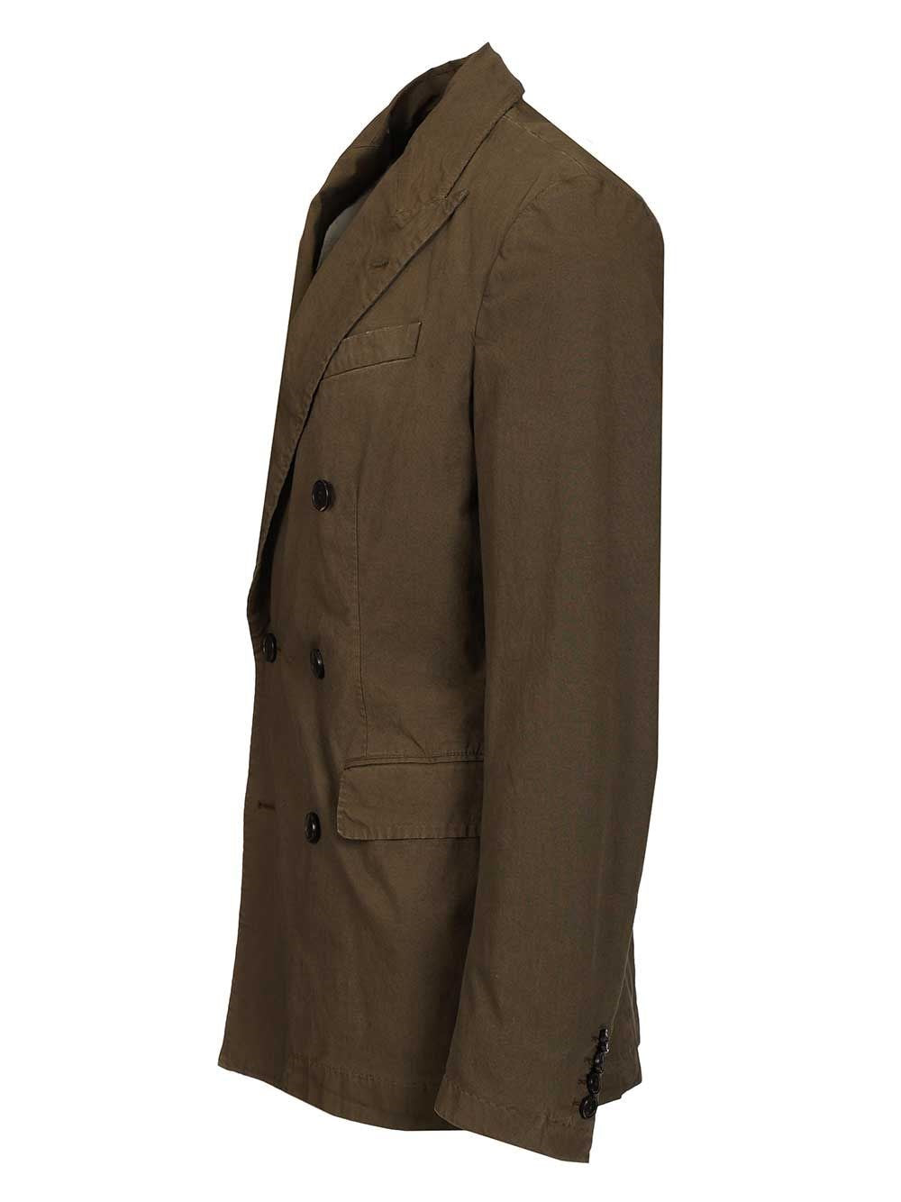 Dries Van Noten Men Double-Breasted Cotton Blazer DRIES VAN NOTEN