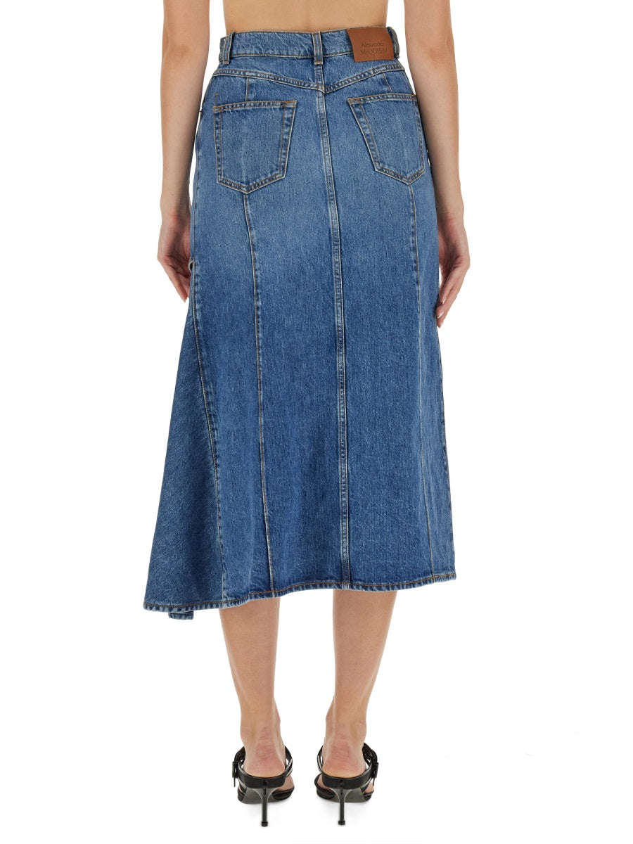 Alexander Mcqueen Women Pencil Skirt With Cut-Out ALEXANDER MCQUEEN