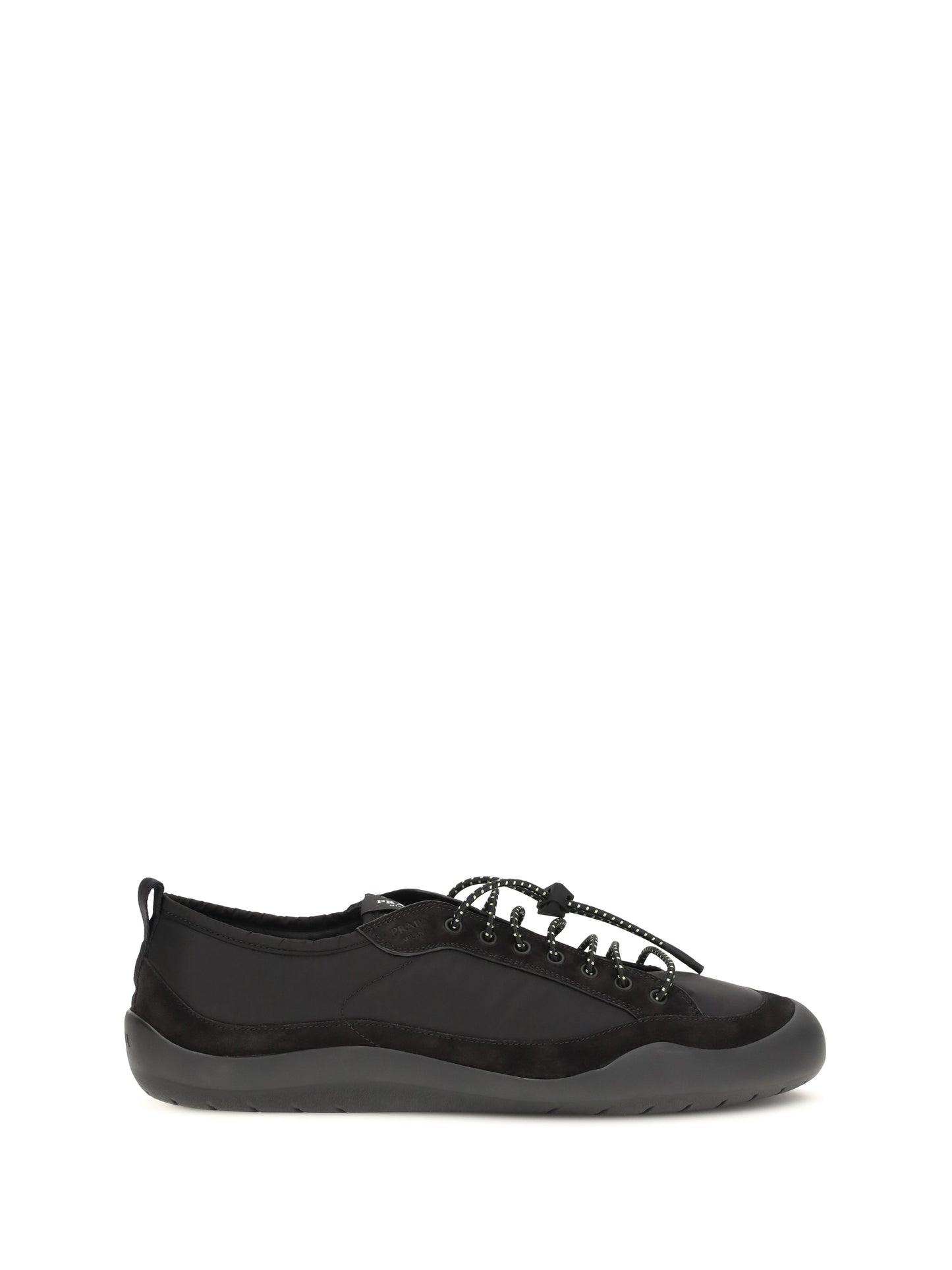 Prada Men Leather And Fabric Sneakers PRADA