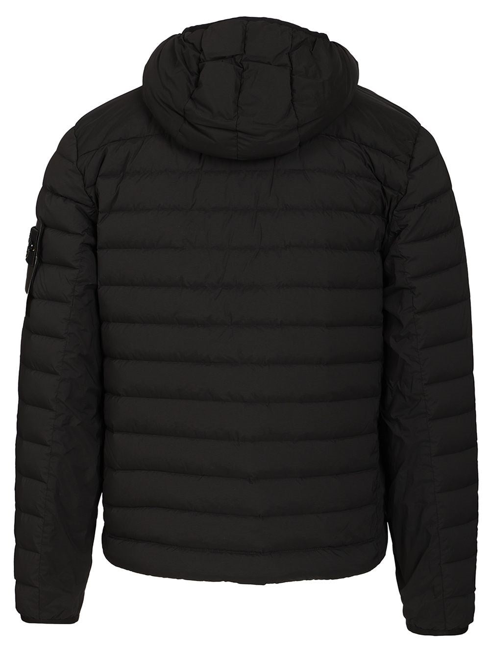 Stone Island Men Hooded Down Jacket In Stretch Fabric