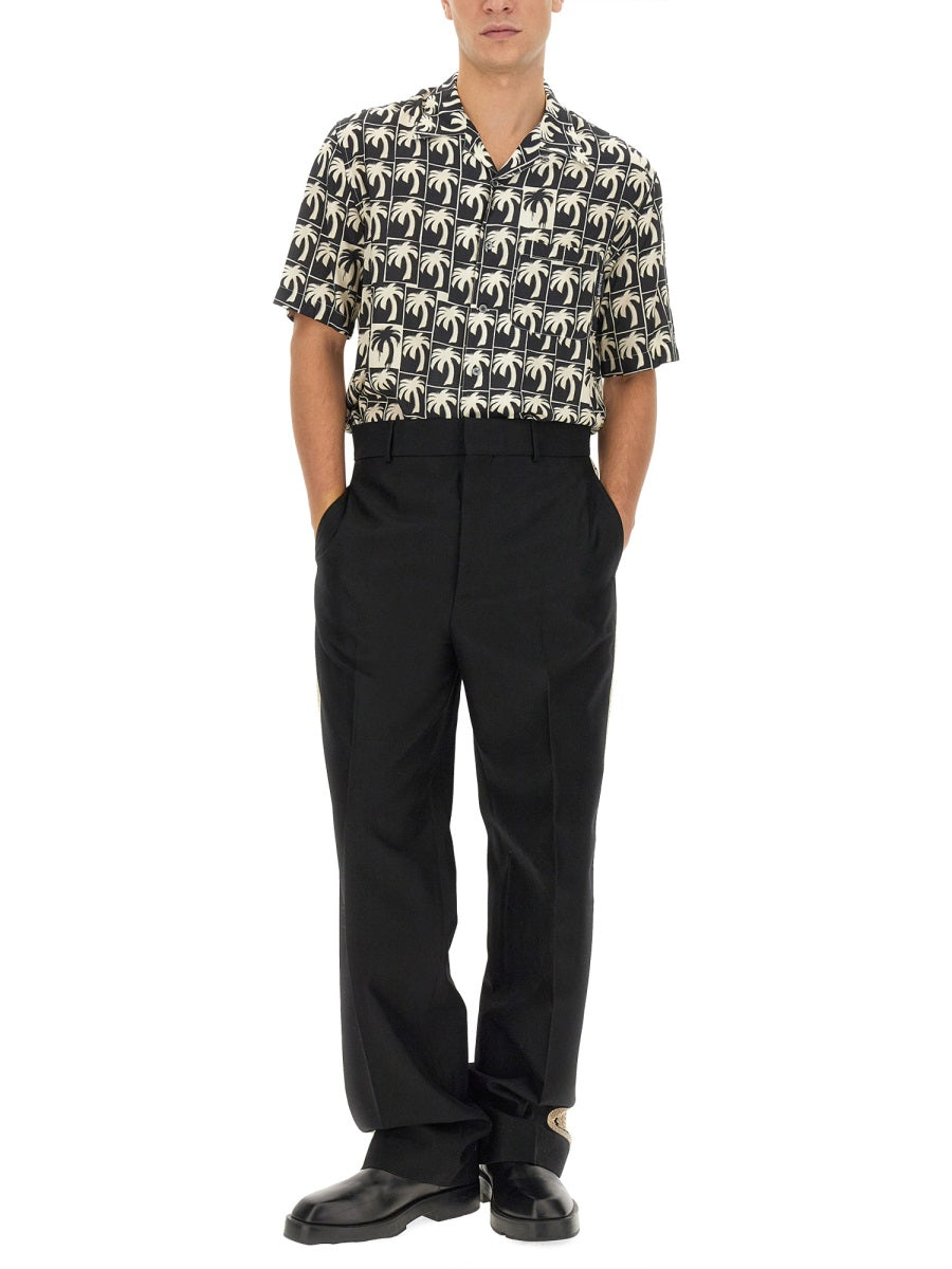 Palm Angels Men Pants With Logo Band PALM ANGELS