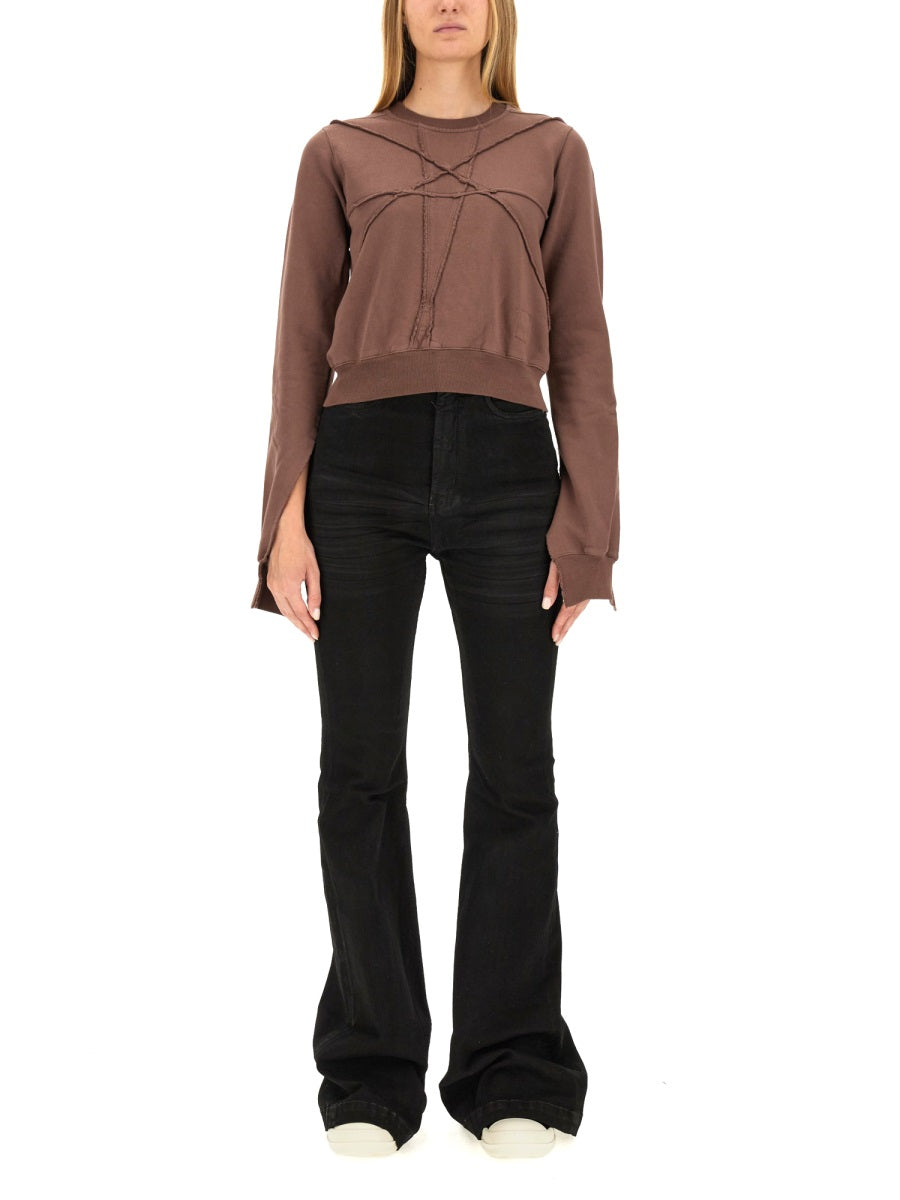Rick Owens Drkshdw Women Cropped Sweatshirt RICK OWENS