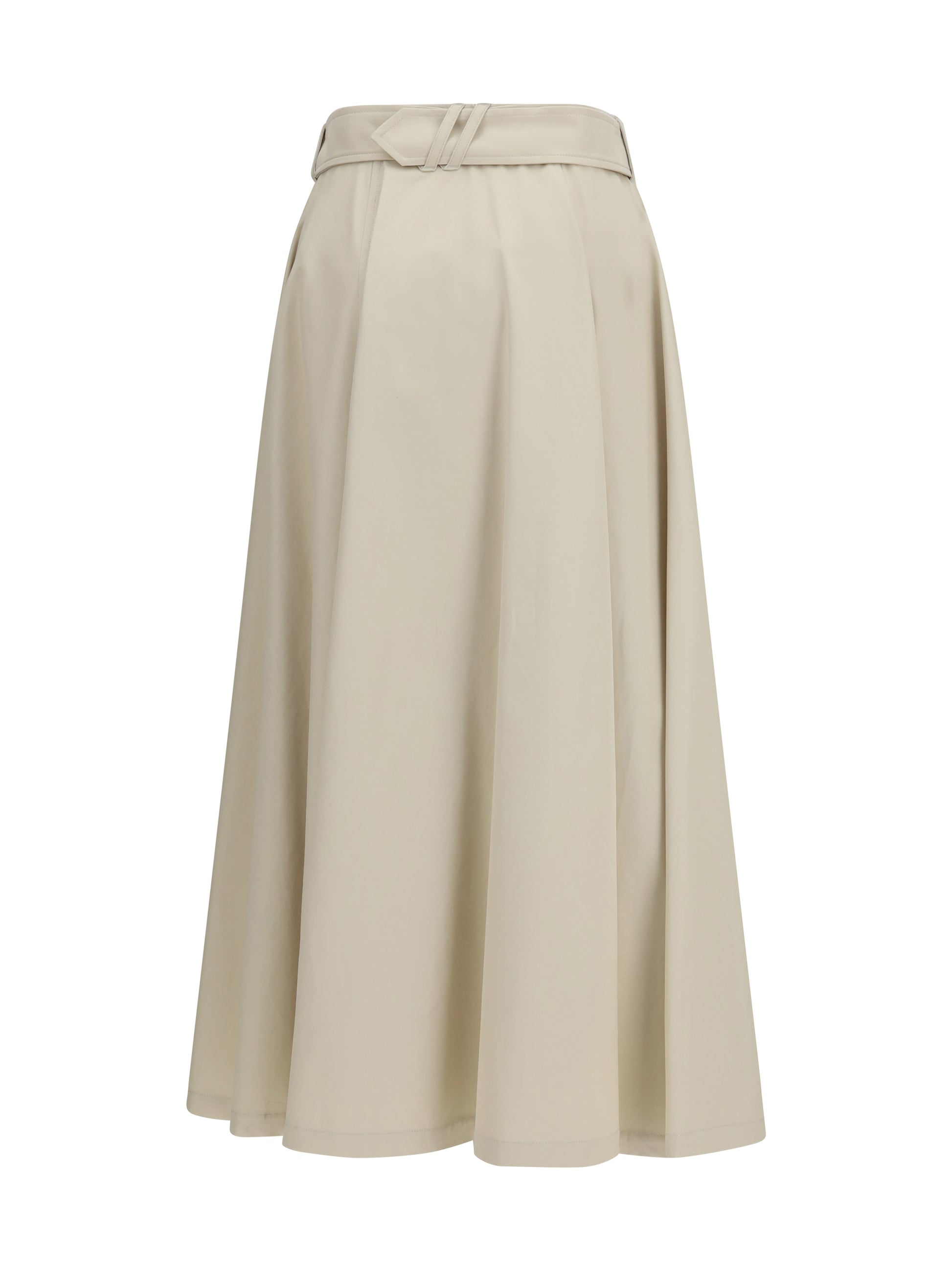 Burberry Women Midi Trench Skirt In Gabardine BURBERRY