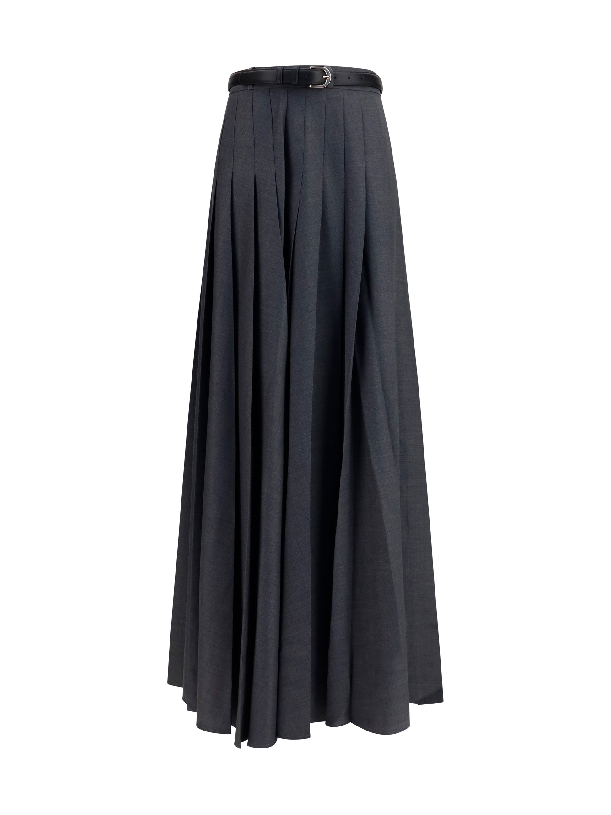 Self-Portrait Women Pleated Maxi Skirt SELF-PORTRAIT
