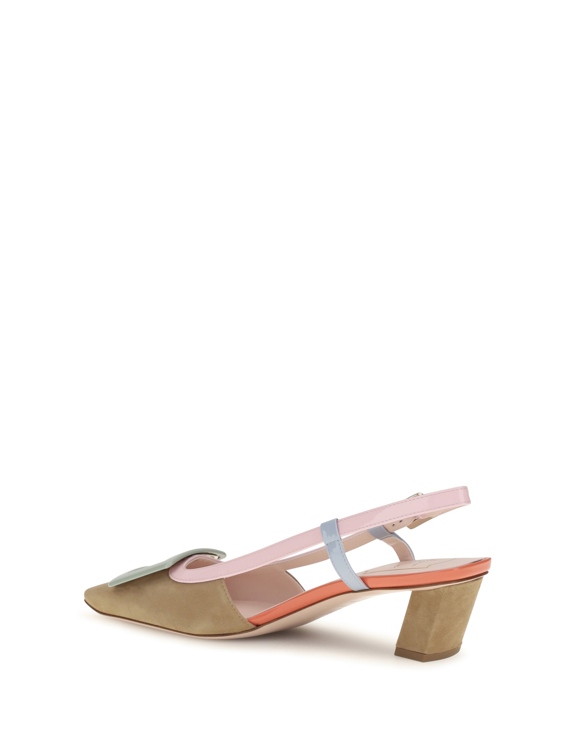 Roger Vivier Women Suede Belle Vivier Slingback Pumps ROGER VIVIER