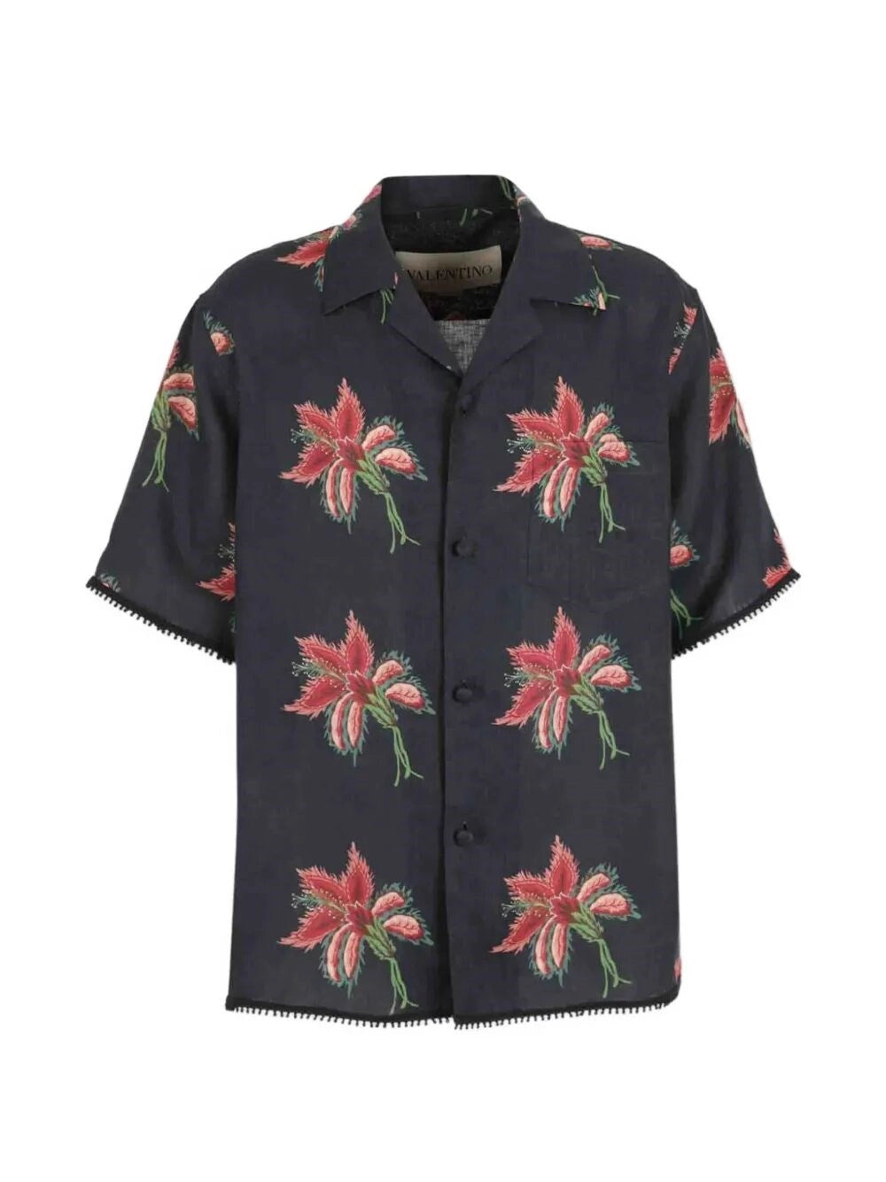 Valentino Garavani Men `Papier Floral` Short Sleeve Shirt VALENTINO GARAVANI