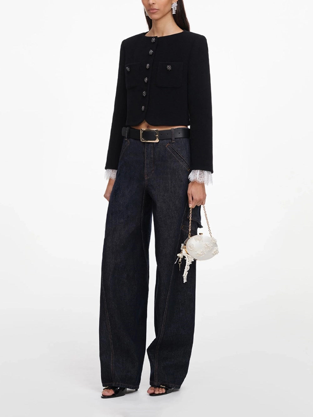Self-Portrait Women Button Down Jacket SELF-PORTRAIT