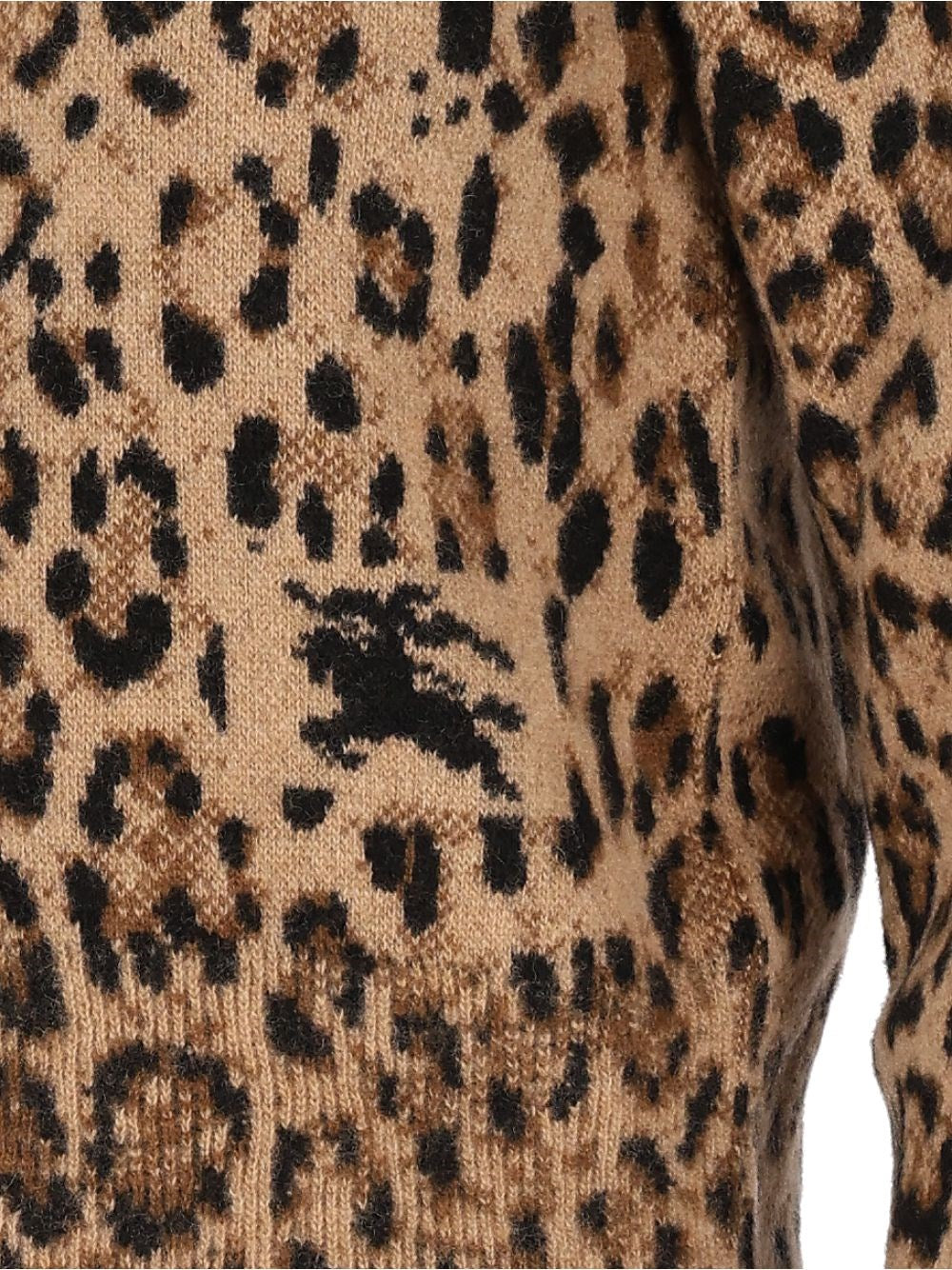Burberry Women Animal Print Wool And Cashmere Cardigan BURBERRY