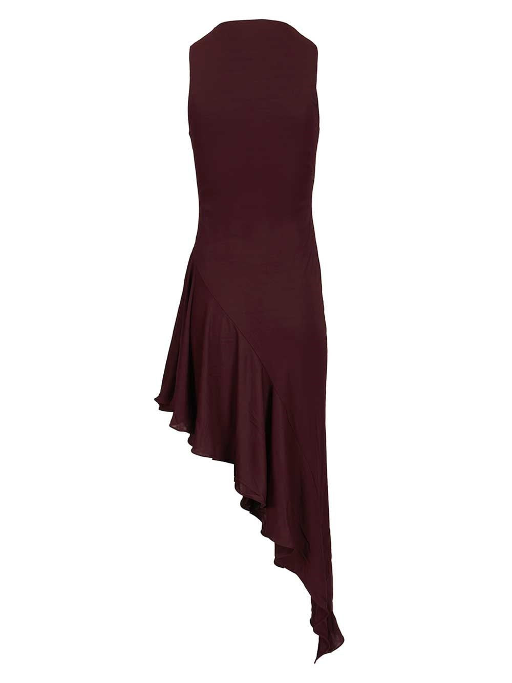 Alaïa Women Asymmetrical Dress In Flowing Jersey ALAIA