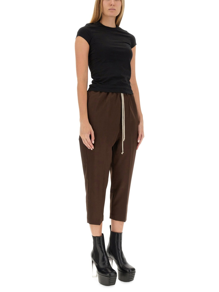 Rick Owens Women Drawstring Astaires Cropped Pants RICK OWENS