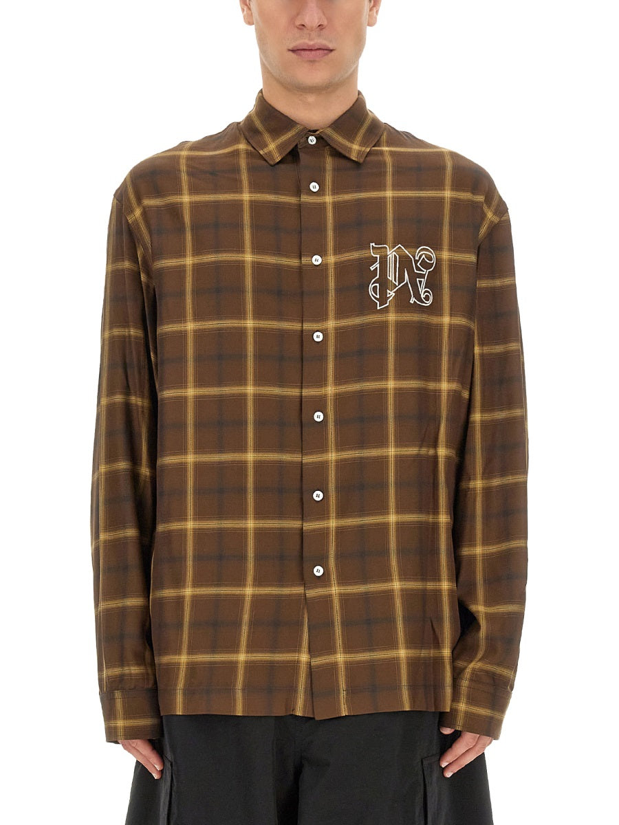 Palm Angels Men Monogram Shirt PALM ANGELS
