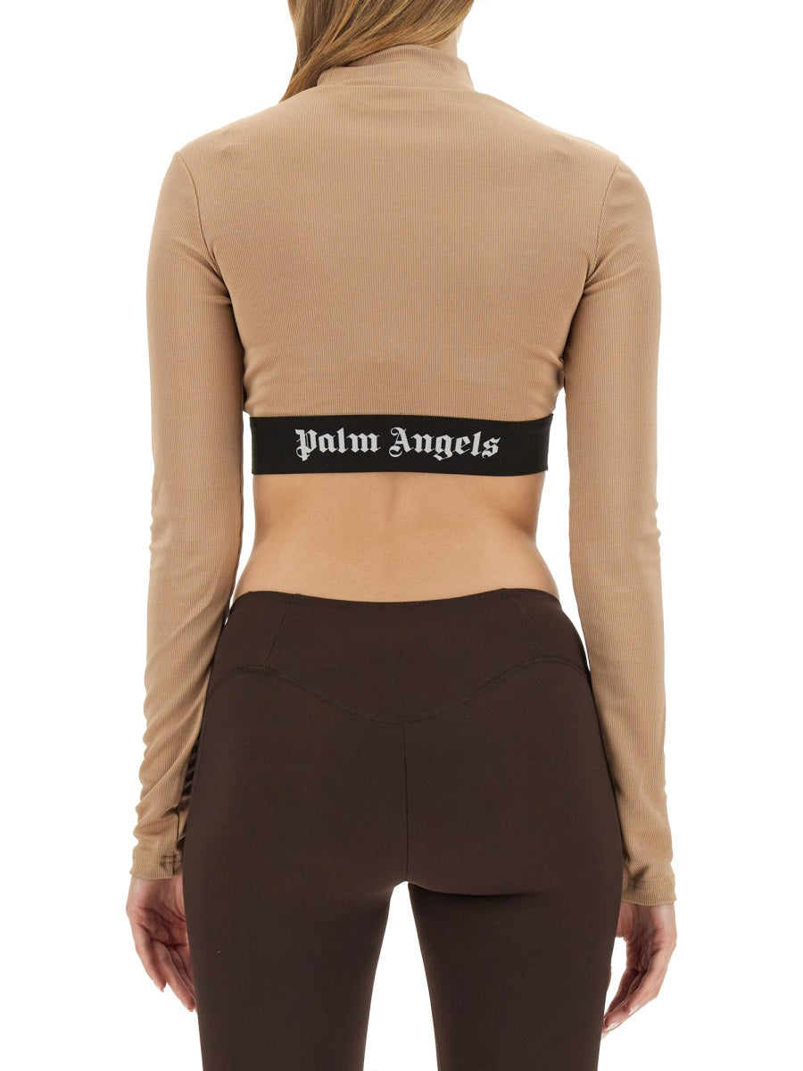Palm Angels Women Cropped Top With Logo PALM ANGELS