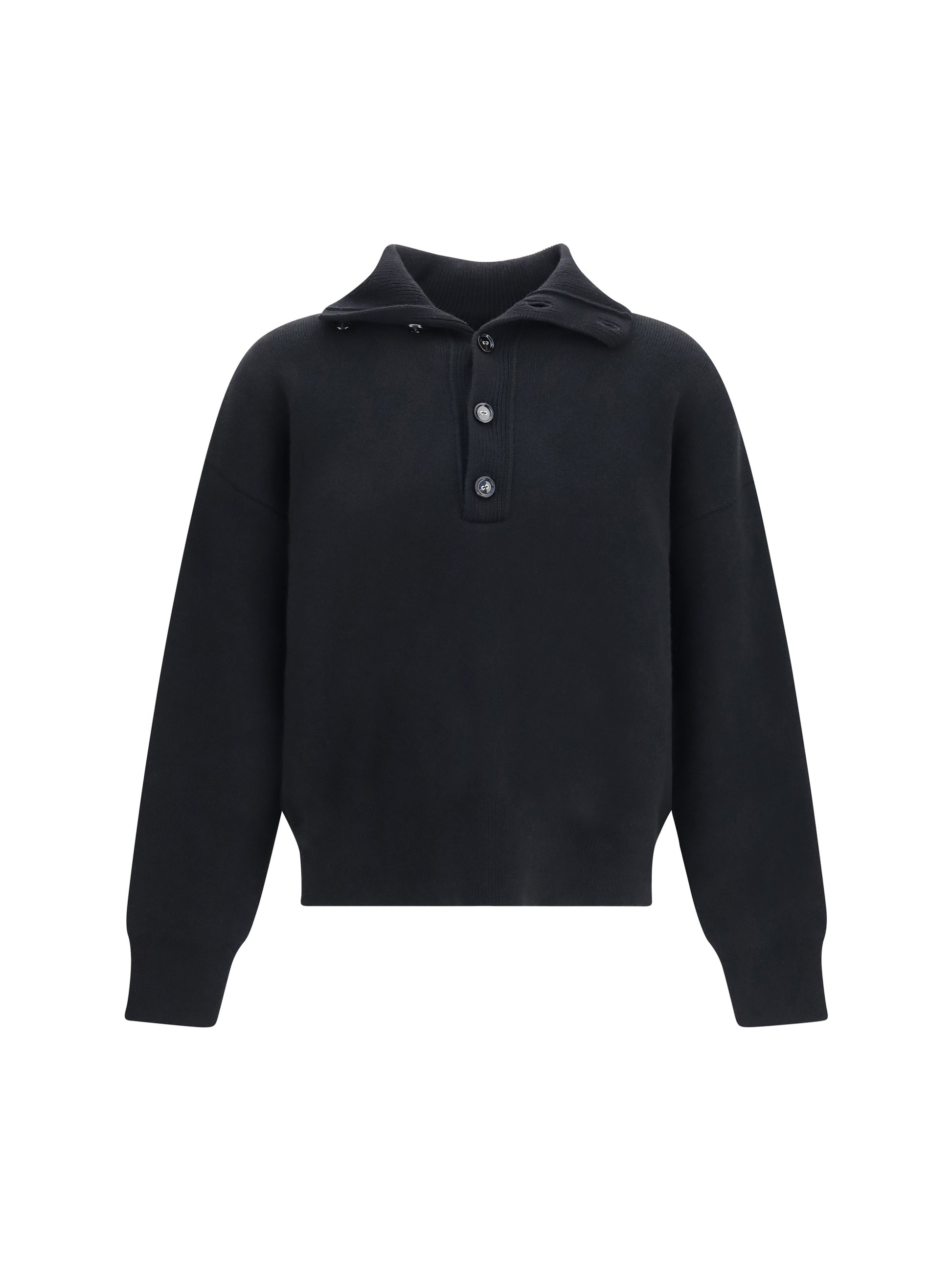 Ami Paris Men High-Neck Buttoned Sweater AMI PARIS