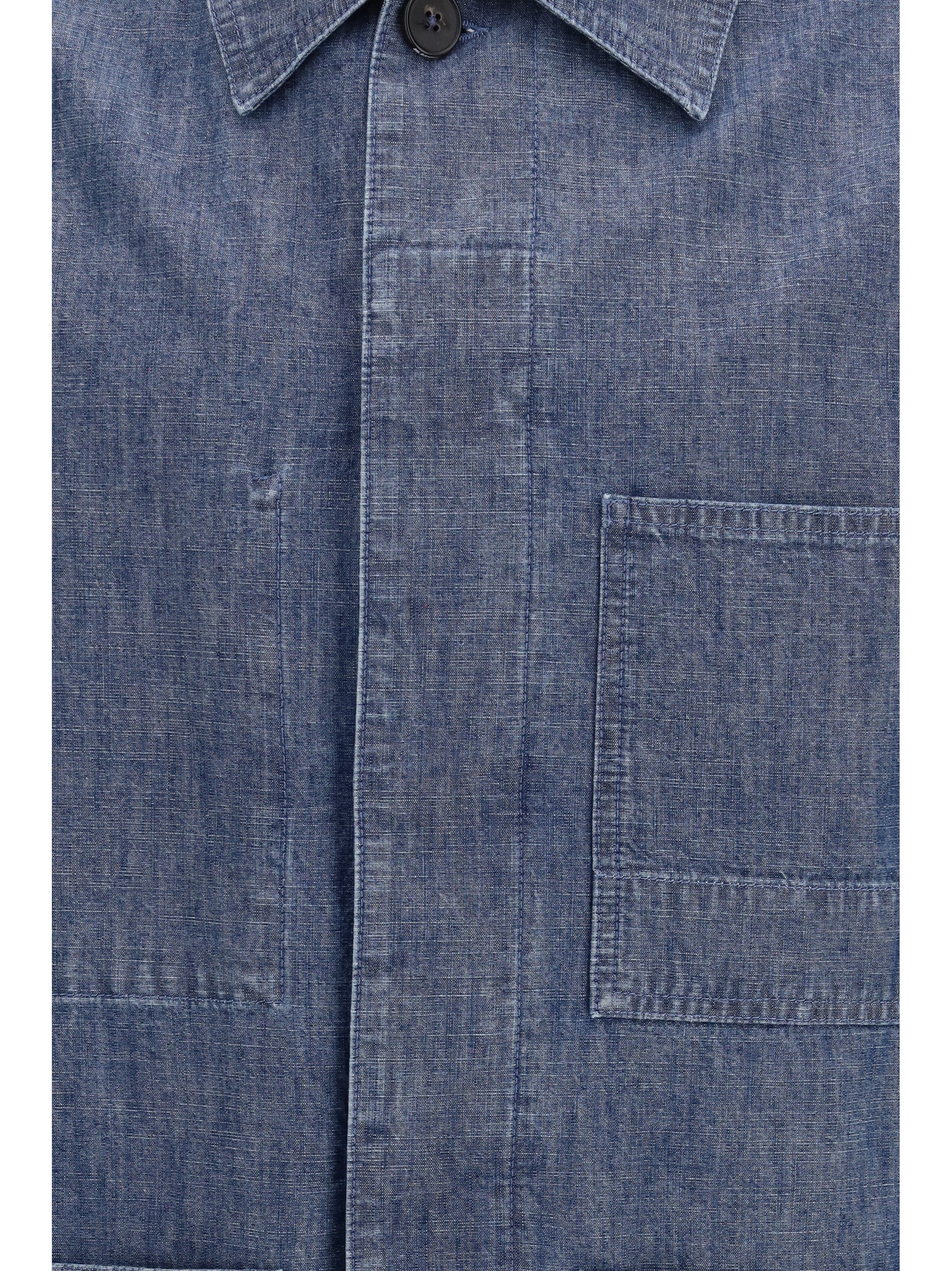 Jil Sander Men Patch-Pocket Chambray Overshirt JIL SANDER
