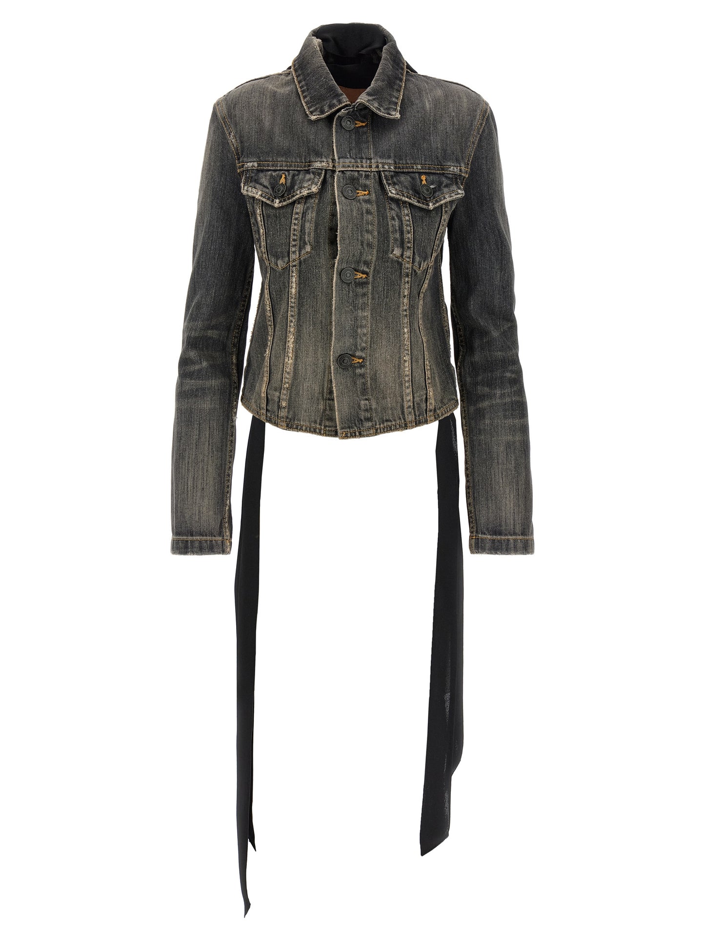 Balenciaga Women 'Lace Up' Denim Jacket BALENCIAGA