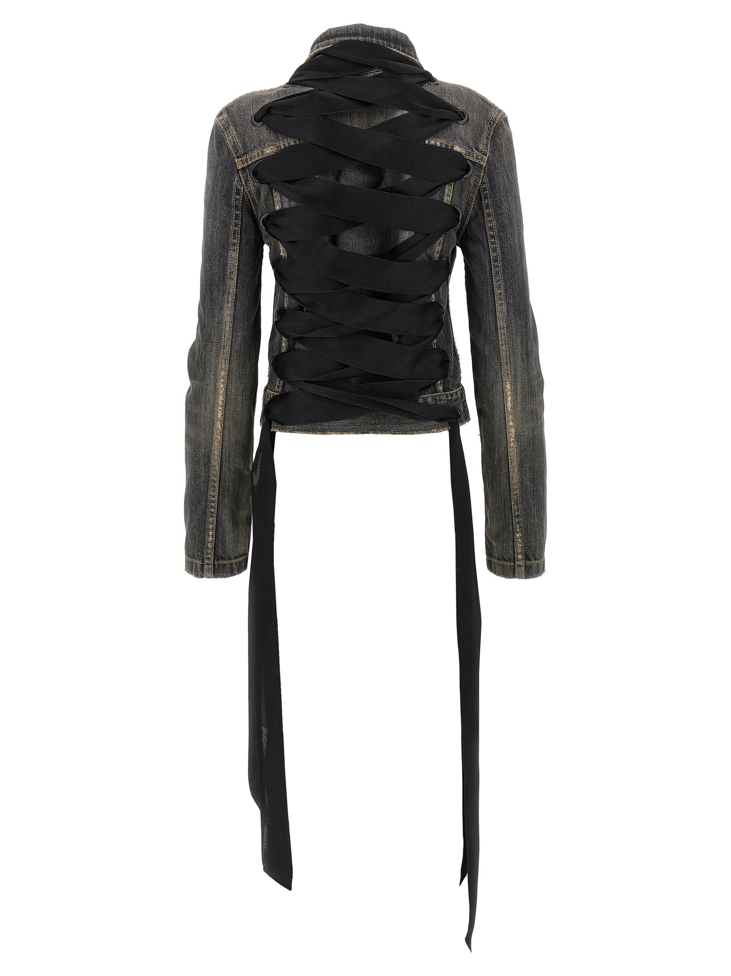 Balenciaga Women 'Lace Up' Denim Jacket BALENCIAGA