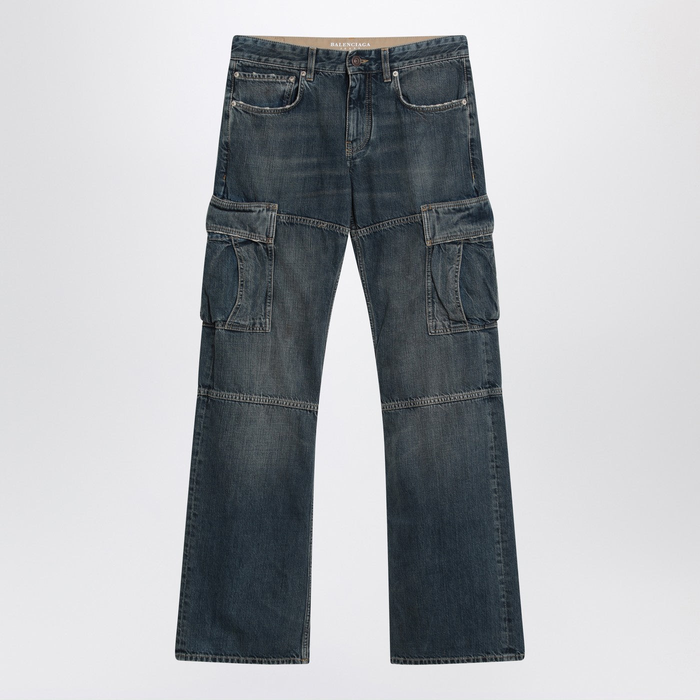 Balenciaga Blue Cargo Regular Jeans With A Faded Effect Women BALENCIAGA