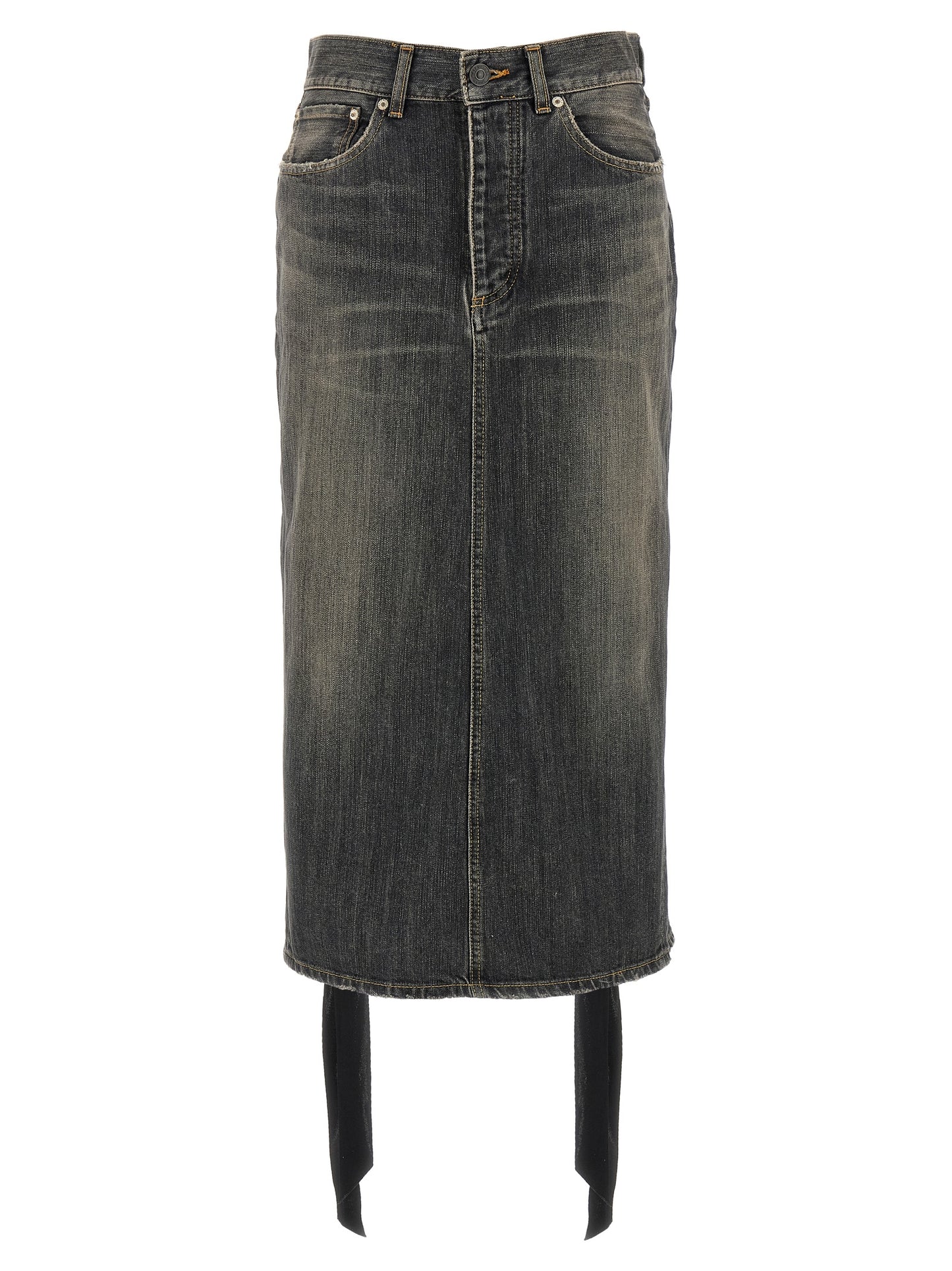 Balenciaga Women 'Lace Up' Denim Skirt BALENCIAGA